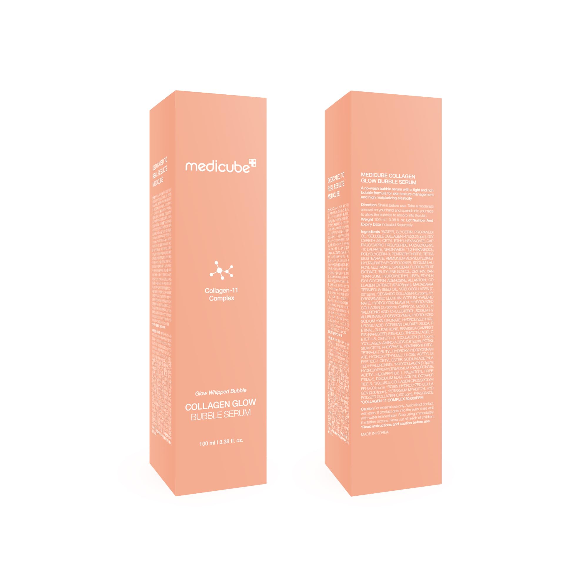 Medicube Collagen Glow Bubble Serum - Fast Absorbing Korean Skincare for 24H Hydration & Firming - Anti-Aging Face Treatment for Dull Skin - Perfect for Daily Routine & Night Care (3.38 fl.oz)