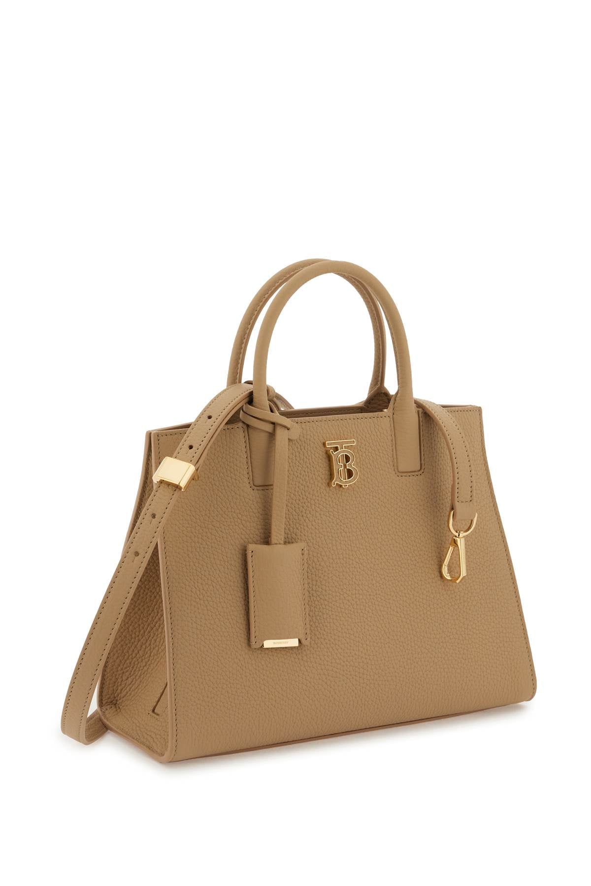 Burberry Frances Leather Handbag for Women - Luxury Designer Tote Bag with Adjustable Strap, Perfect for Work, Travel & Everyday Use