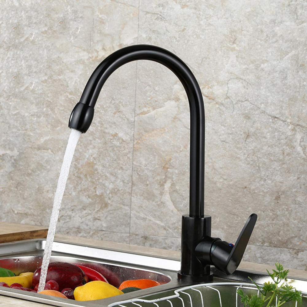 360° Rotating Single Handle Kitchen Faucet with Hot & Cold Water Mixer - Modern Pull Down Sprayer for Sink, Perfect for Cooking, Washing Dishes & Food Prep