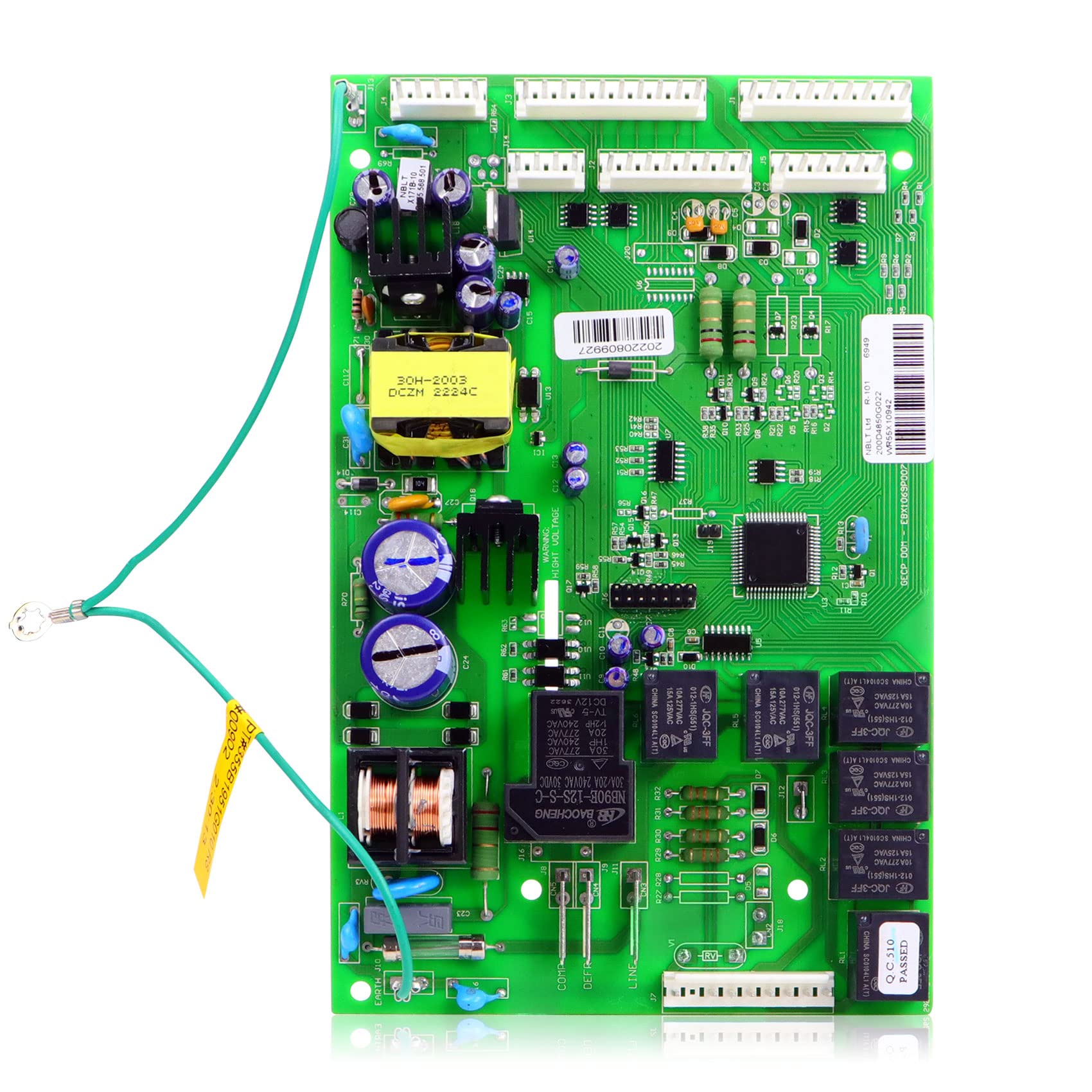 Original GE Refrigerator Main Control Board WR55X10942C - Compatible with WR55X10942, Factory New PCBA Chips (Replacement for GE Refrigerator Motherboard) - Perfect for Home Kitchen Appliance Repair & Maintenance