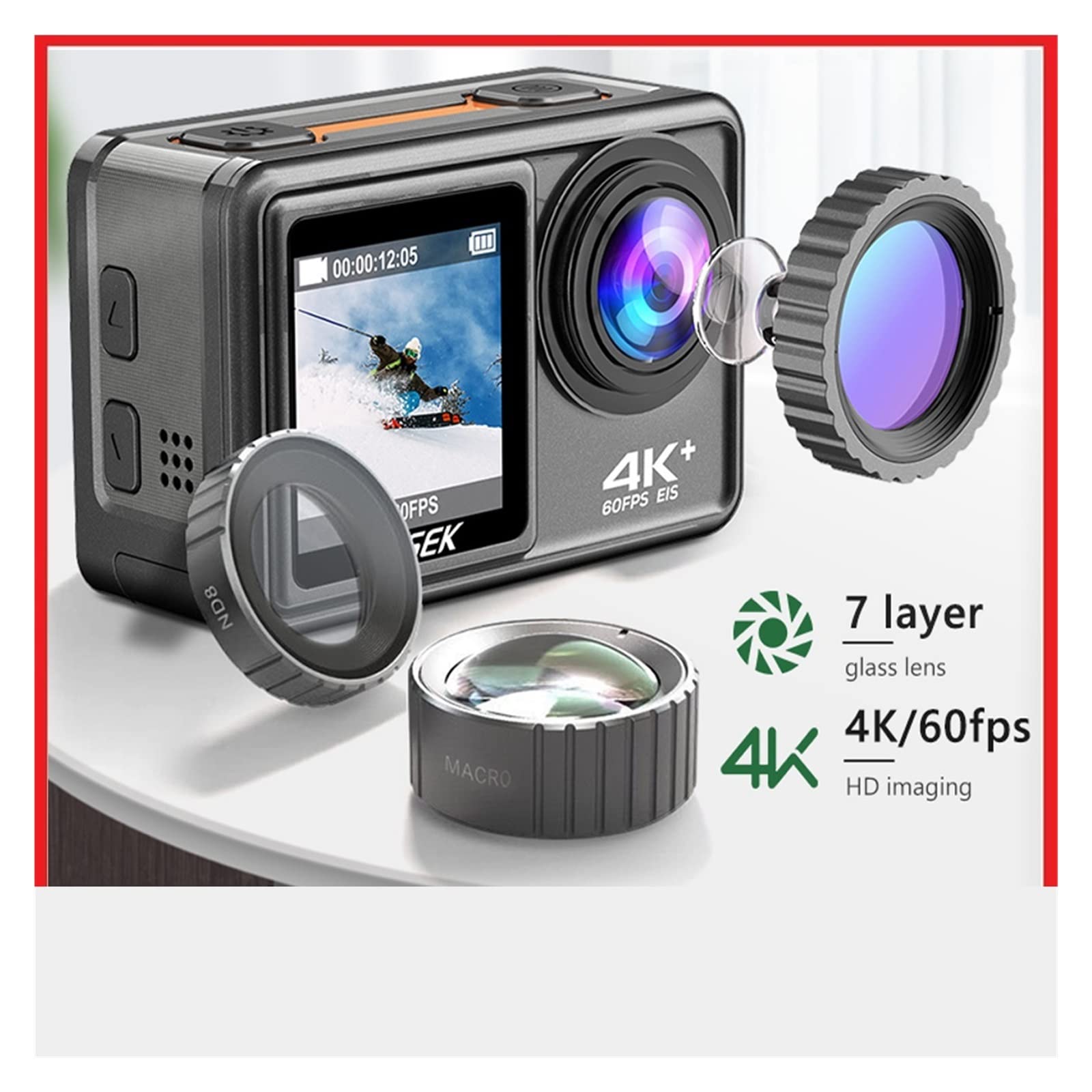 BODORME S81ER 4K 60FPS Action Camera with EIS, 24MP Zoom, 1080P Webcam & Remote - Waterproof Sports Camera for Vlogging, Diving, Cycling & Outdoor Adventures