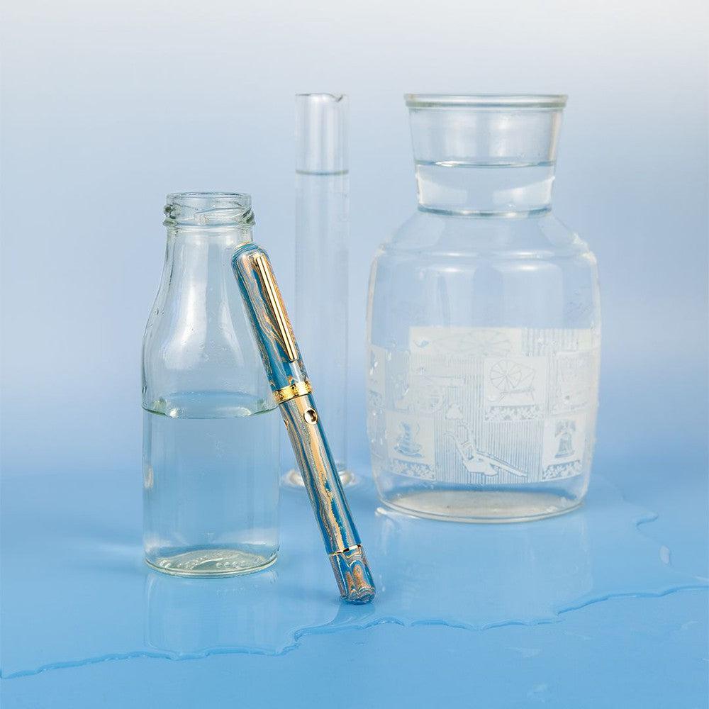 Nahvalur (Narwhal) Nautilus Fountain Pen - Aqua Regia (Royal Water) Limited Edition 2024 - Premium Writing Instrument for Collectors, Calligraphy & Everyday Use