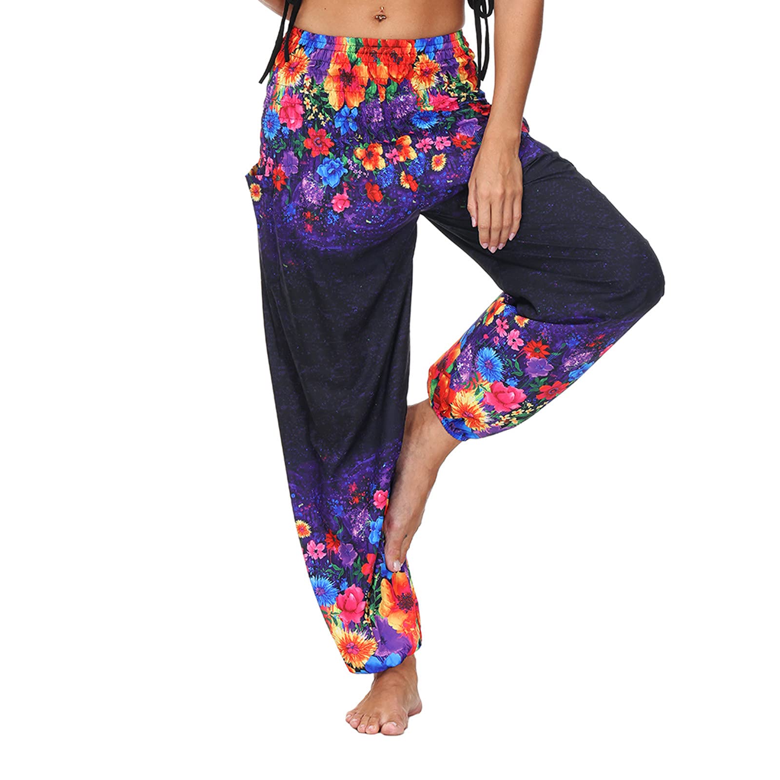 Women's Loose Yoga Harem Pants - Stretchy Casual Bloomers & Fashionable Baggy Trousers for Workout, Lounge & Travel | Plus Size Comfort Leggings
