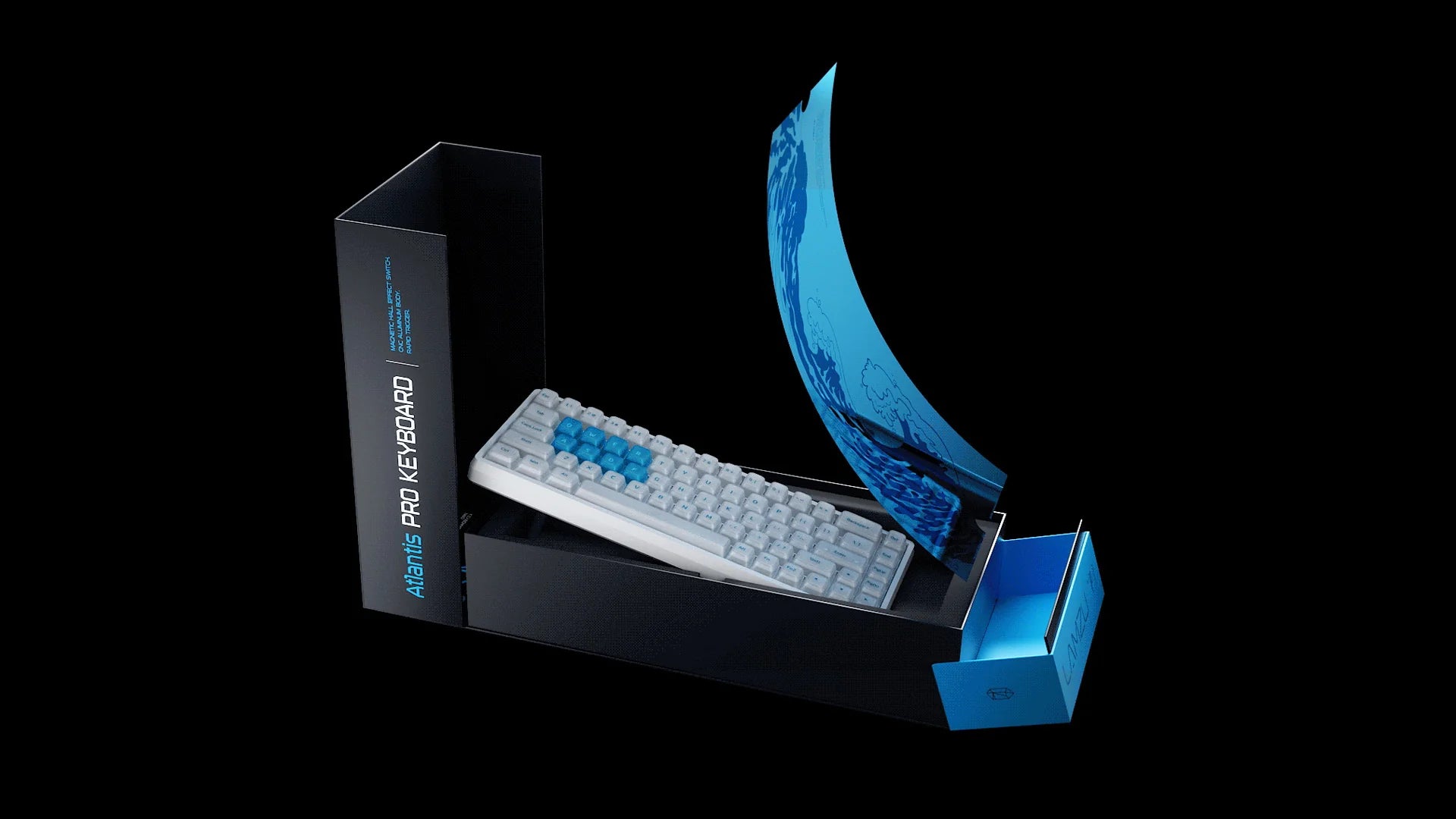 Lamzu Atlantis Pro Magnetic Hall Effect Gaming Keyboard with Rapid Trigger - Perfect for Competitive Esports & Fast-Paced FPS Games