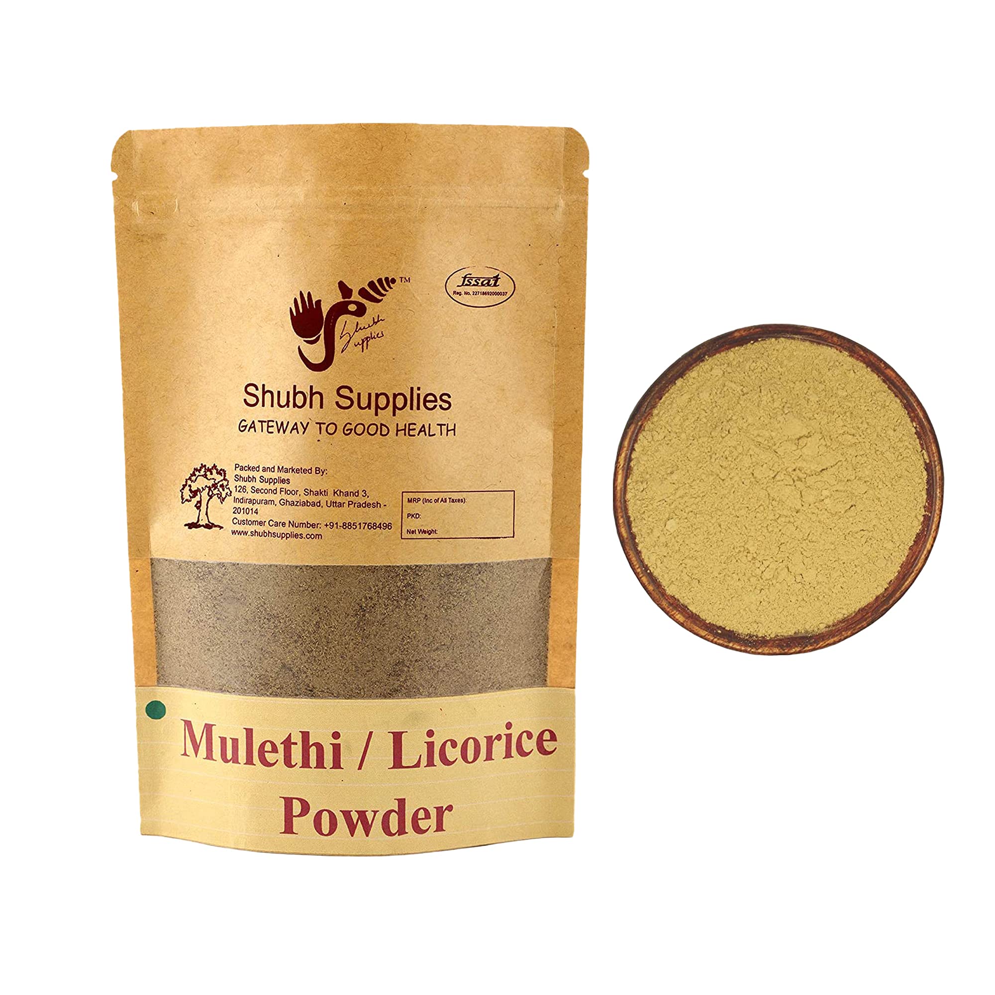 Pure & Natural Mulethi Powder (Licorice Root Powder) 300g - Skin Whitening, Body Care, Hair Growth & Cough Relief | For Glowing Skin, Healthy Hair & Respiratory Support