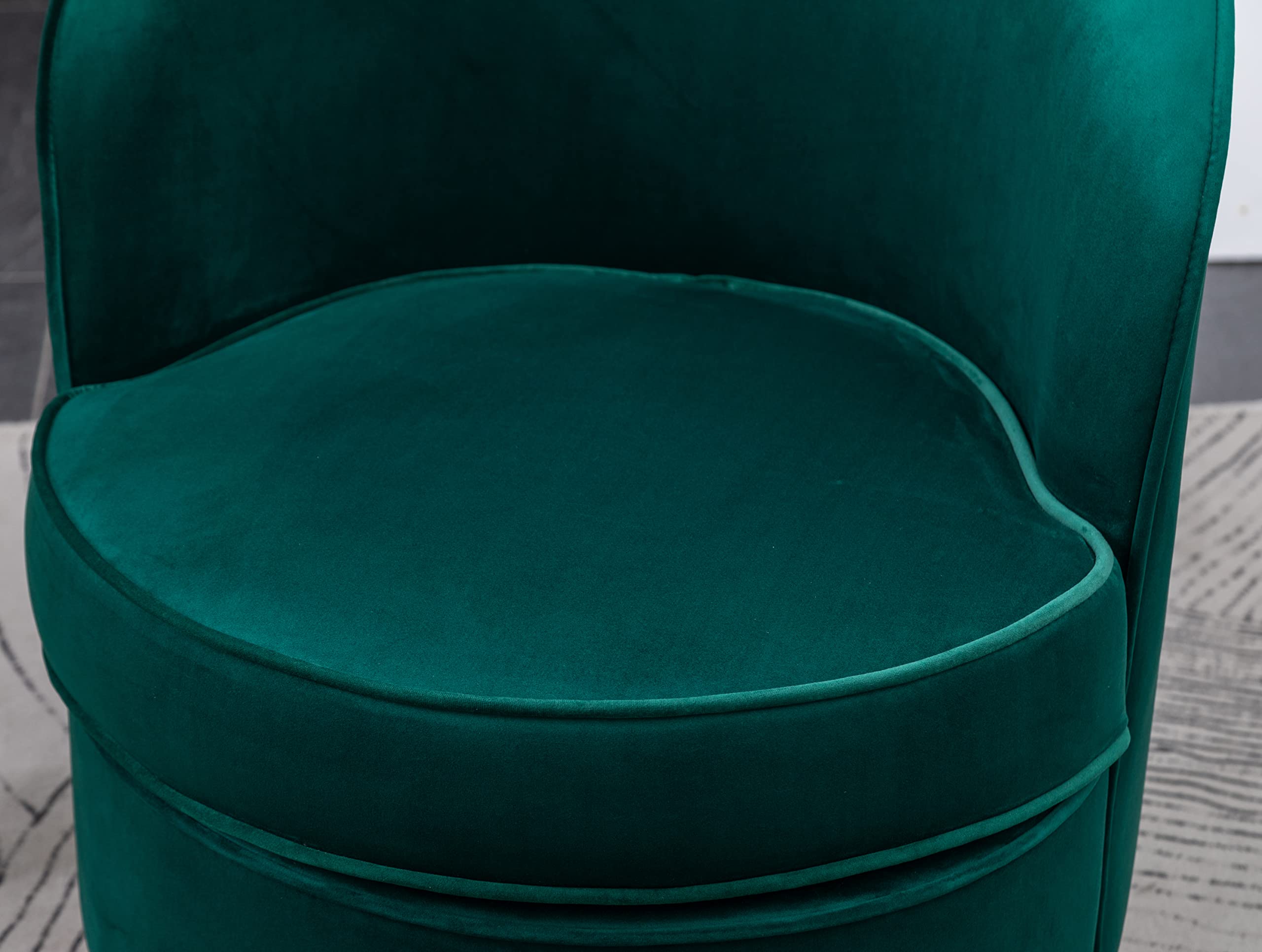 Roundhill Furniture Wania Accent Table with Chair - Modern Green Side Table for Living Room, Bedroom, or Office Decor