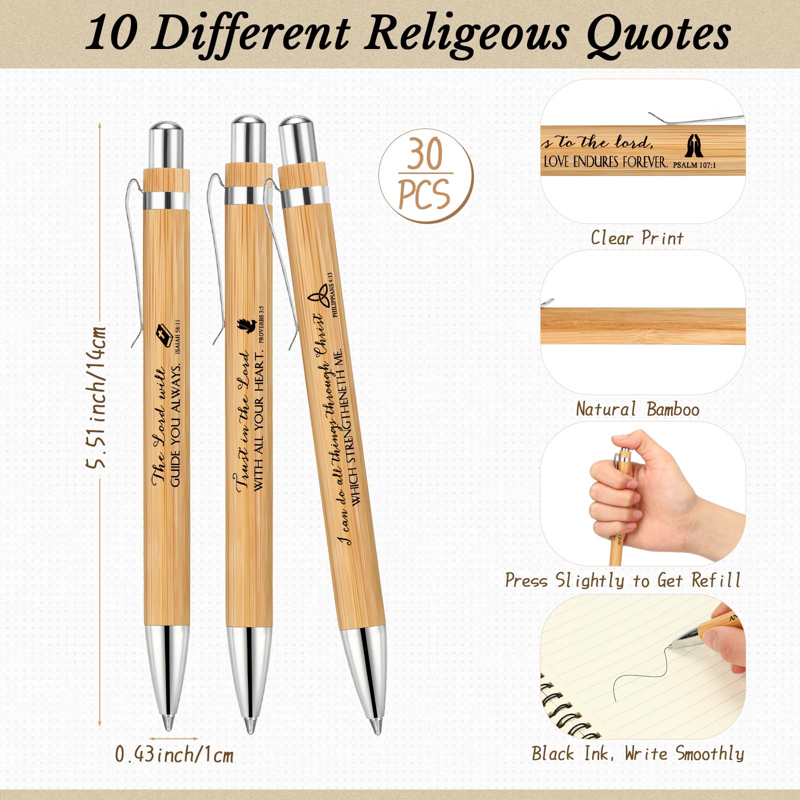 60 Pcs Christian Easter Gifts Bulk - Inspirational Bible Verse Notebook & Prayer Journal Set with Pen - Religious Gifts for Women, Church Teachers, Nurses - Perfect for Mother's Day, Sunday School & Bible Study (Beige)
