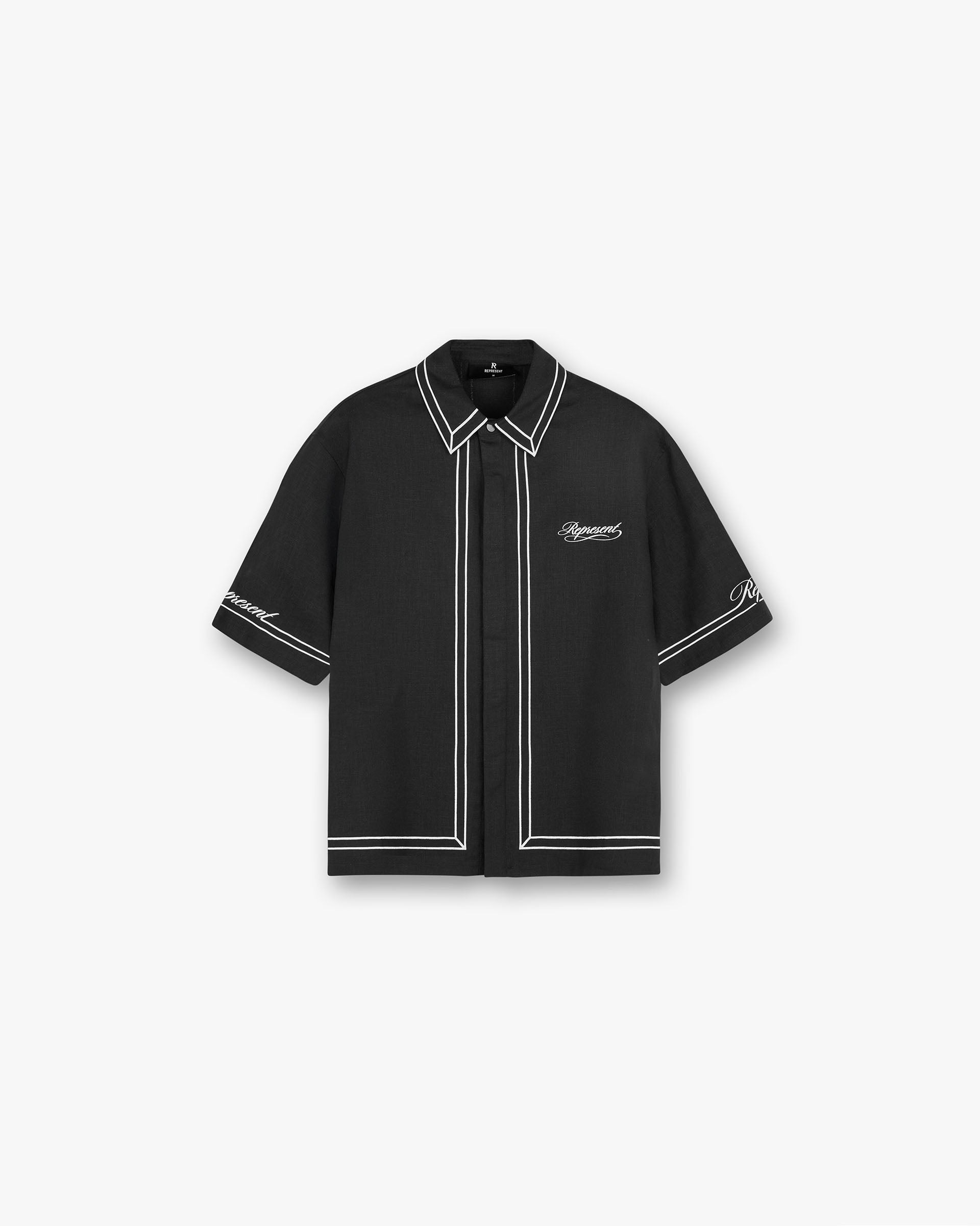 Border Shirt Jet Black - Stylish & Comfortable Men's Casual Shirt for Everyday Wear | Perfect for Work, Outings & Social Events