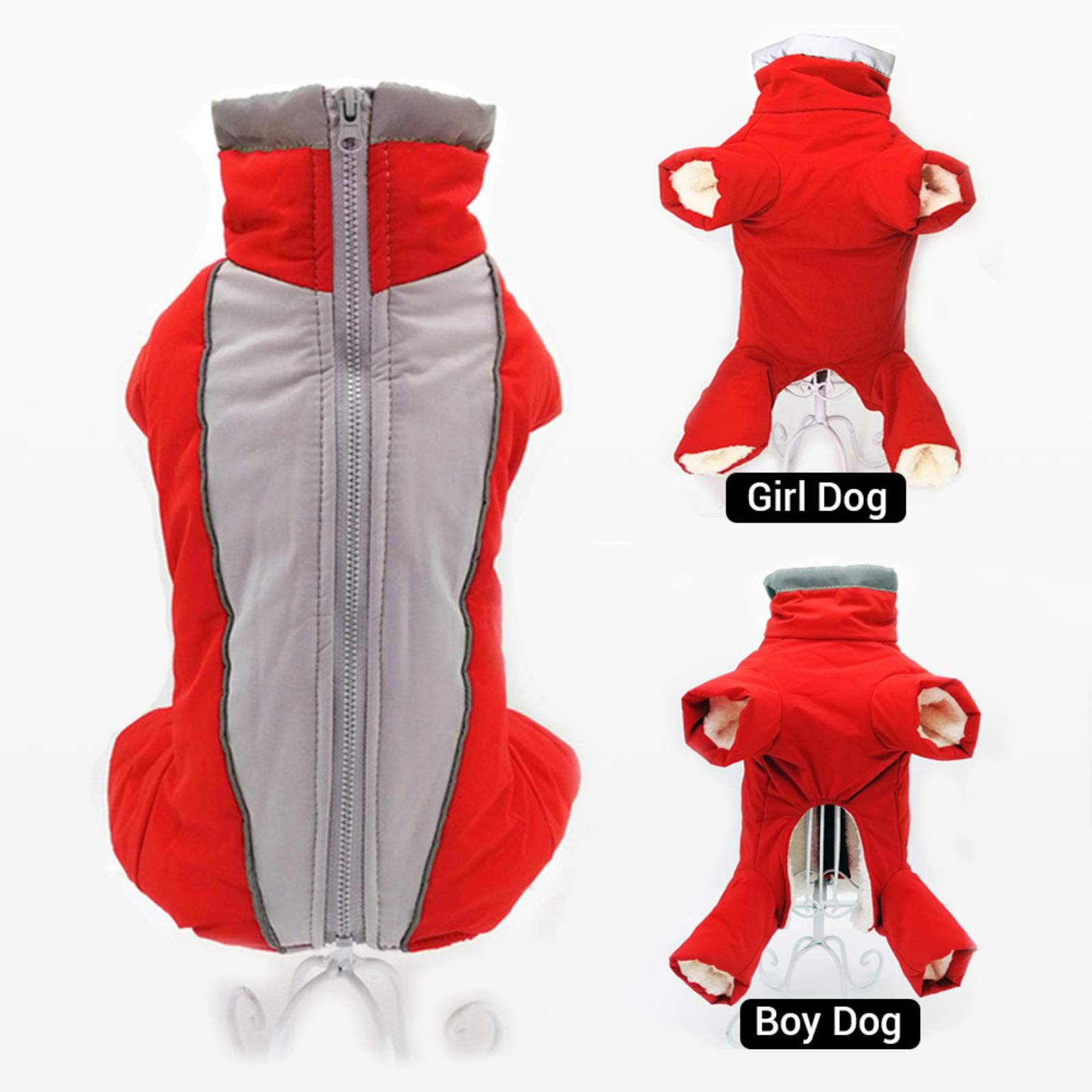 Small Dog Winter Coat - Warm Fleece Lined Puppy Jacket for Small & Medium Dogs | Cozy Cotton Dog Overalls for Cold Weather | Perfect for Outdoor Walks & Indoor Comfort