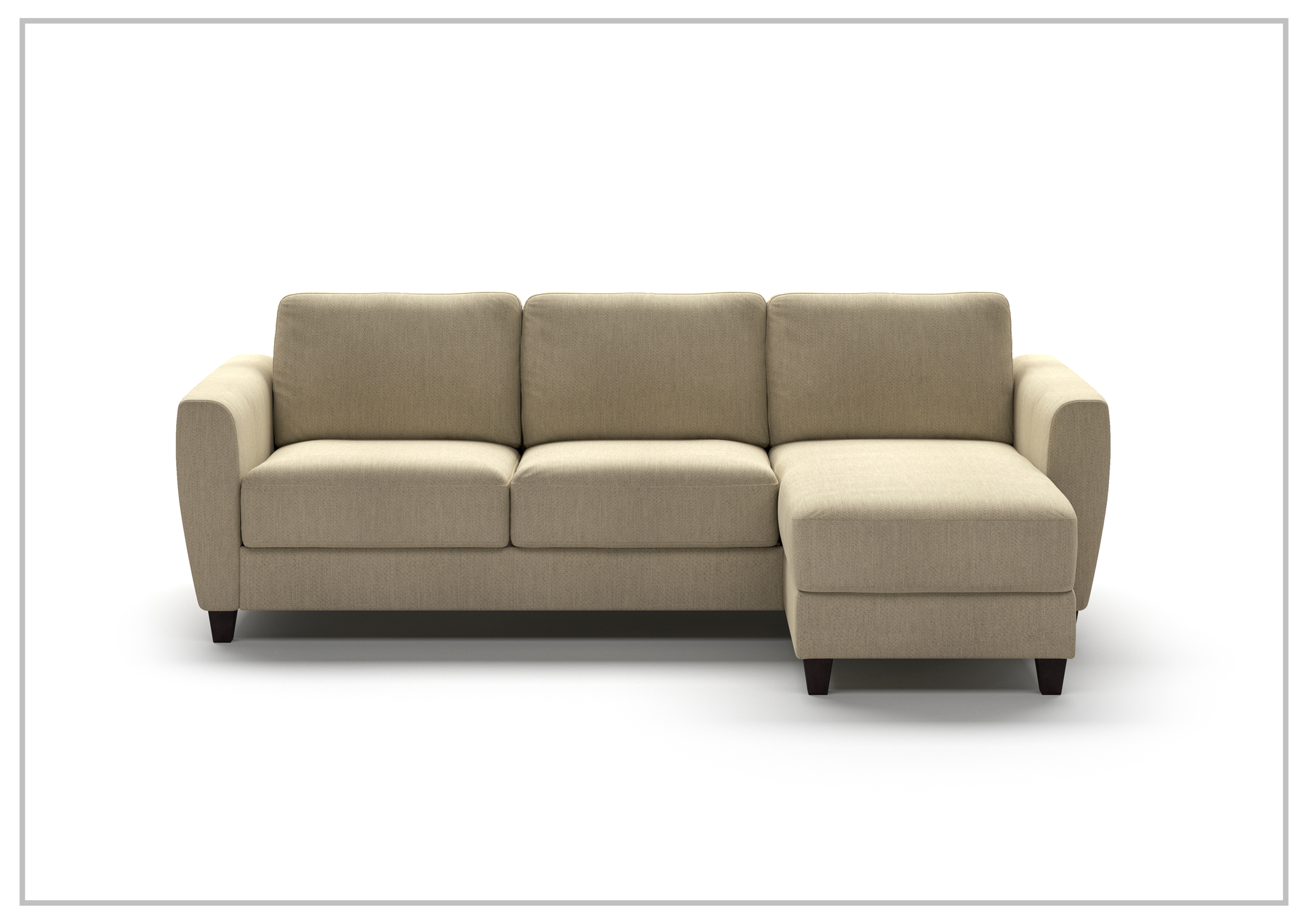 Luonto Harper L-Shaped Full XL Fabric Sectional Sleeper Sofa - Convertible Couch Bed with Storage for Small Spaces, Living Room, Guest Room & Apartment - Comfortable Modern Design for Relaxing & Overnight Guests