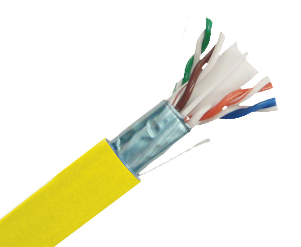 CAT6 Plenum Bulk Ethernet Cable 1000FT - Shielded CMP, Solid Copper 23 AWG for High-Speed Networking in Offices, Data Centers & Smart Homes