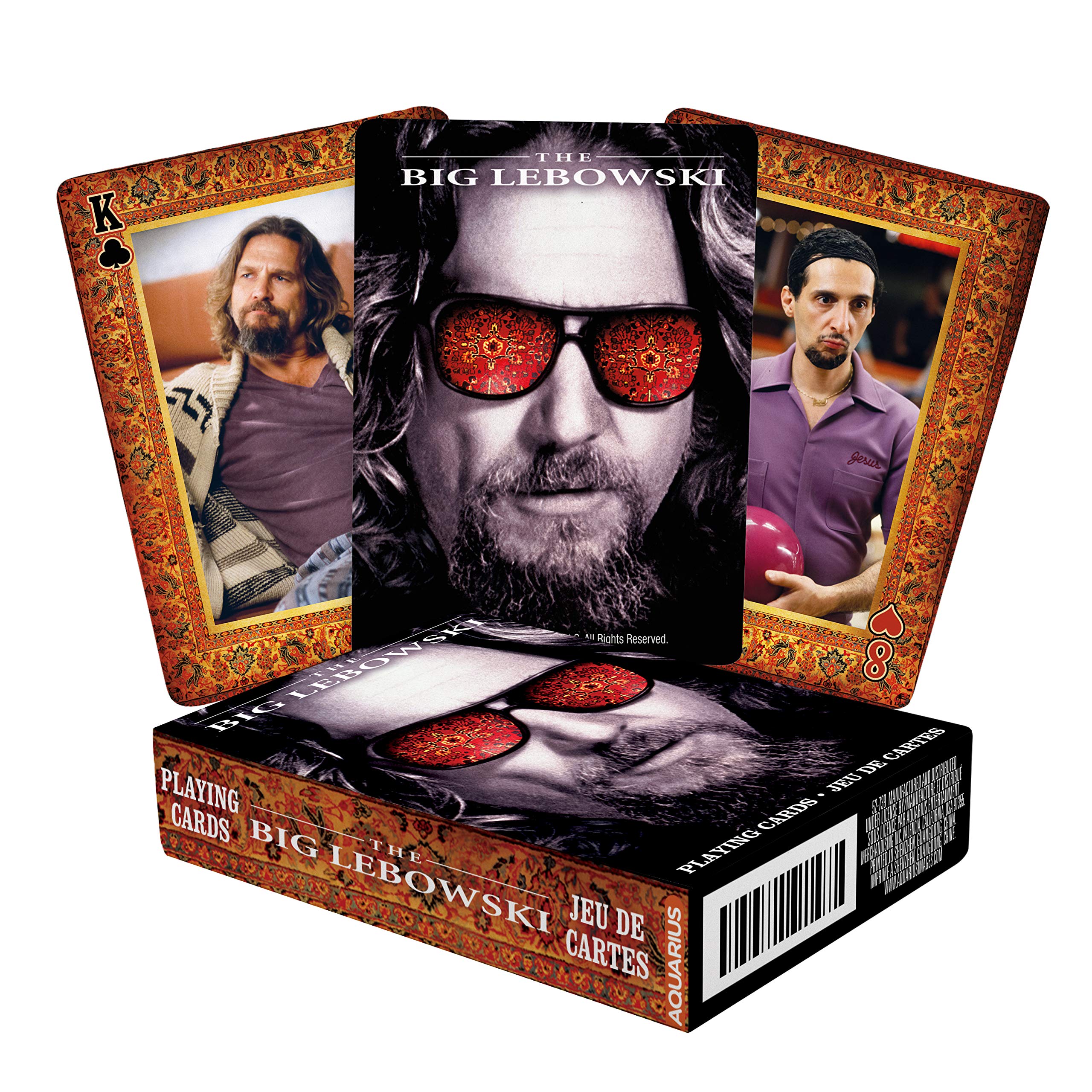 **AQUARIUS The Big Lebowski Playing Cards - Officially Licensed Deck for Poker, Blackjack & Collectibles - Perfect for Game Nights & Movie Fans**