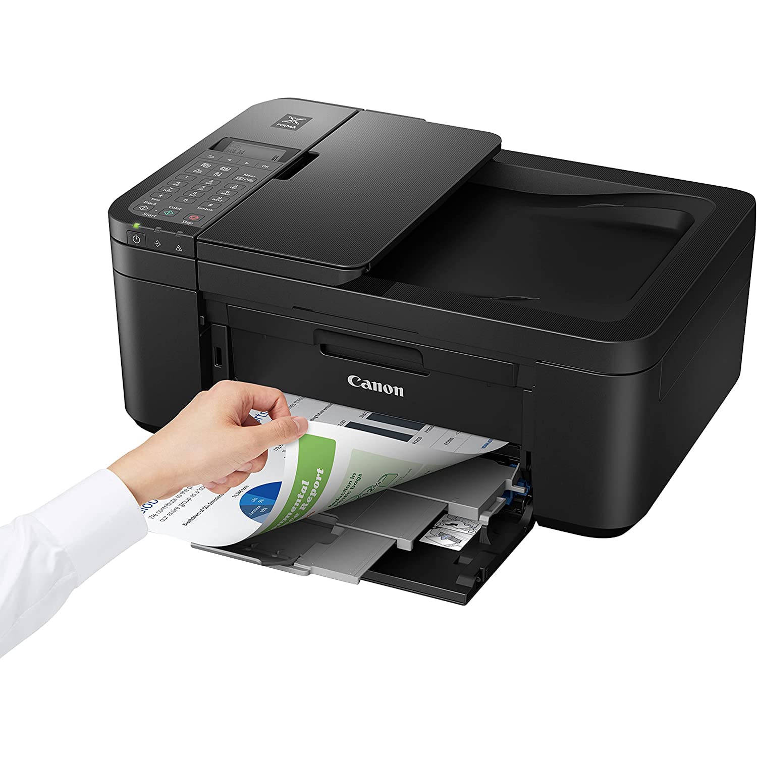 Canon PIXMA TR4720 Wireless All-in-One Printer with Auto Document Feeder - Mobile Printing, Copy, Fax & Scanner | Includes USB Cable & Business Software Kit | Perfect for Home Office & Small Business Use