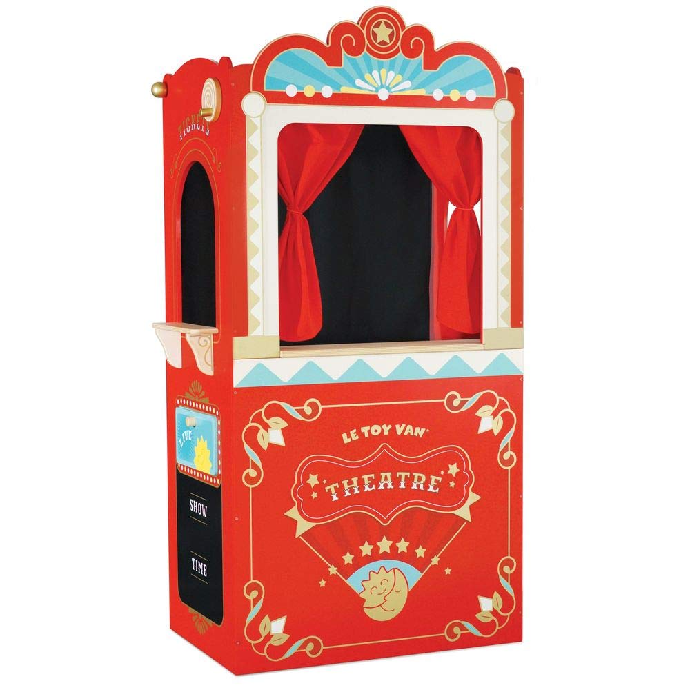Le Toy Van TV333 Wooden Educational Puppet Theater - Kids Role Play Toy for Pretend Play & Storytelling | Perfect Gift for 3+ Year Olds | Preschool Learning & Family Entertainment Activity