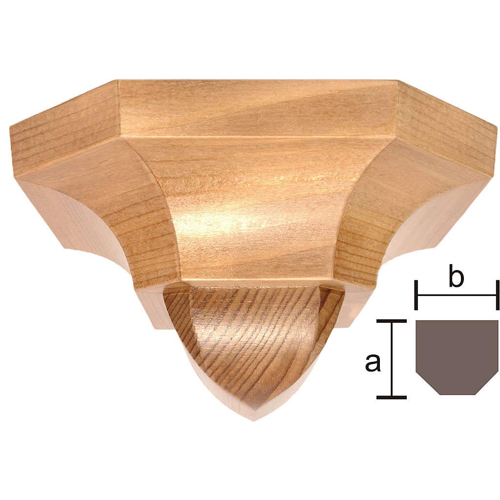 Gothic Style Wall Shelf 12x14cm - Handcrafted Valgardena Wood with Natural Patina - Perfect for Home Decor, Bathroom Storage & Vintage Style Interiors