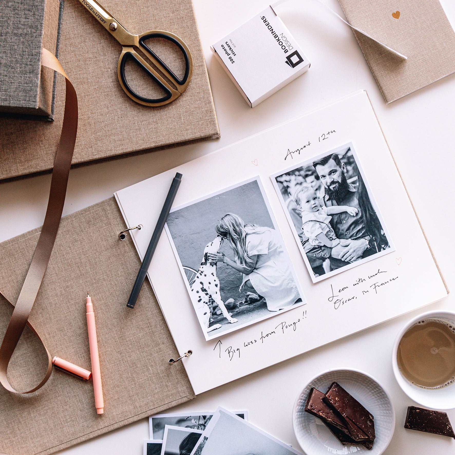 Bookbinders Design Columbus Photo Album - Dusty Pink Scrapbook for Wedding, Baby & Travel Memories | Premium Quality & Elegant Design