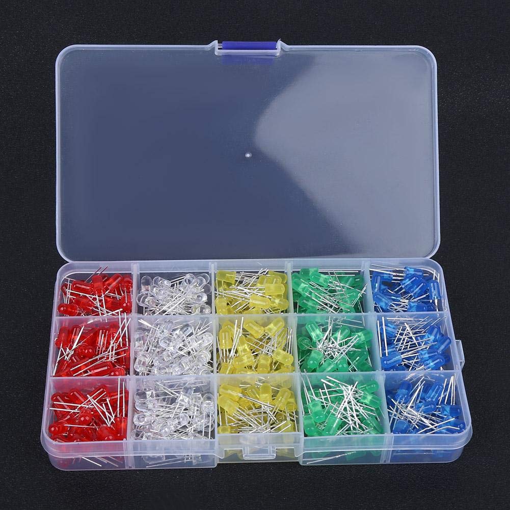 5mm LED Diodes Assorted Kit - Green, Red LED Lights for DIY Electronics, Science Experiments, Car Signal Indicators & Home Decor Projects - Perfect for STEM Learning, Circuit Boards, and Automotive Lighting