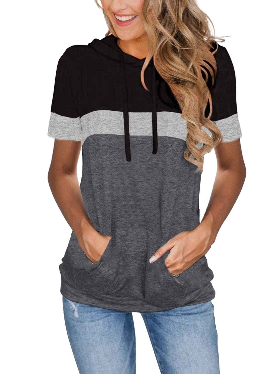 Women's Summer Tops - Casual Short Sleeve Hoodies & Trendy Blouses for Everyday Wear | Perfect for Beach Outings, Office Casual & Weekend Street Style