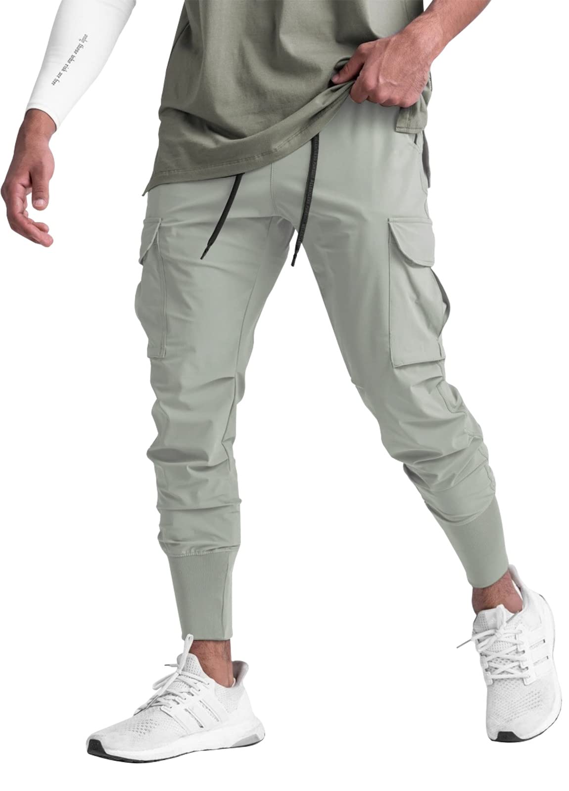 Surenow Men's Running Jogger Pants - Lightweight Quick-Dry Athletic Sweatpants for Workout, Hiking & Sports | Tapered Fit Comfortable Training Pants for Gym, Jogging & Outdoor Activities