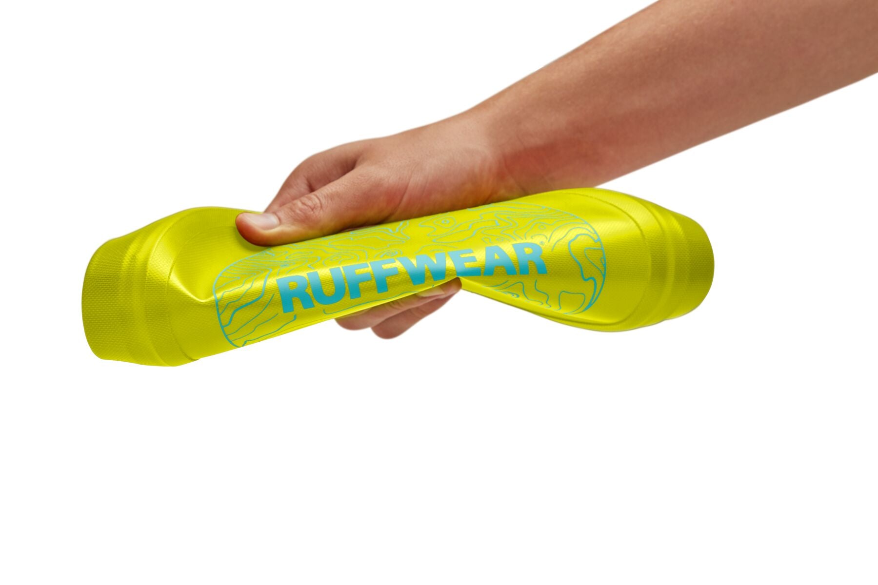 Ruffwear® Camp Flyer Disco & Plate Dog Bowl - Phosphorescent Green (Lichen Green) for Camping, Hiking & Outdoor Adventures