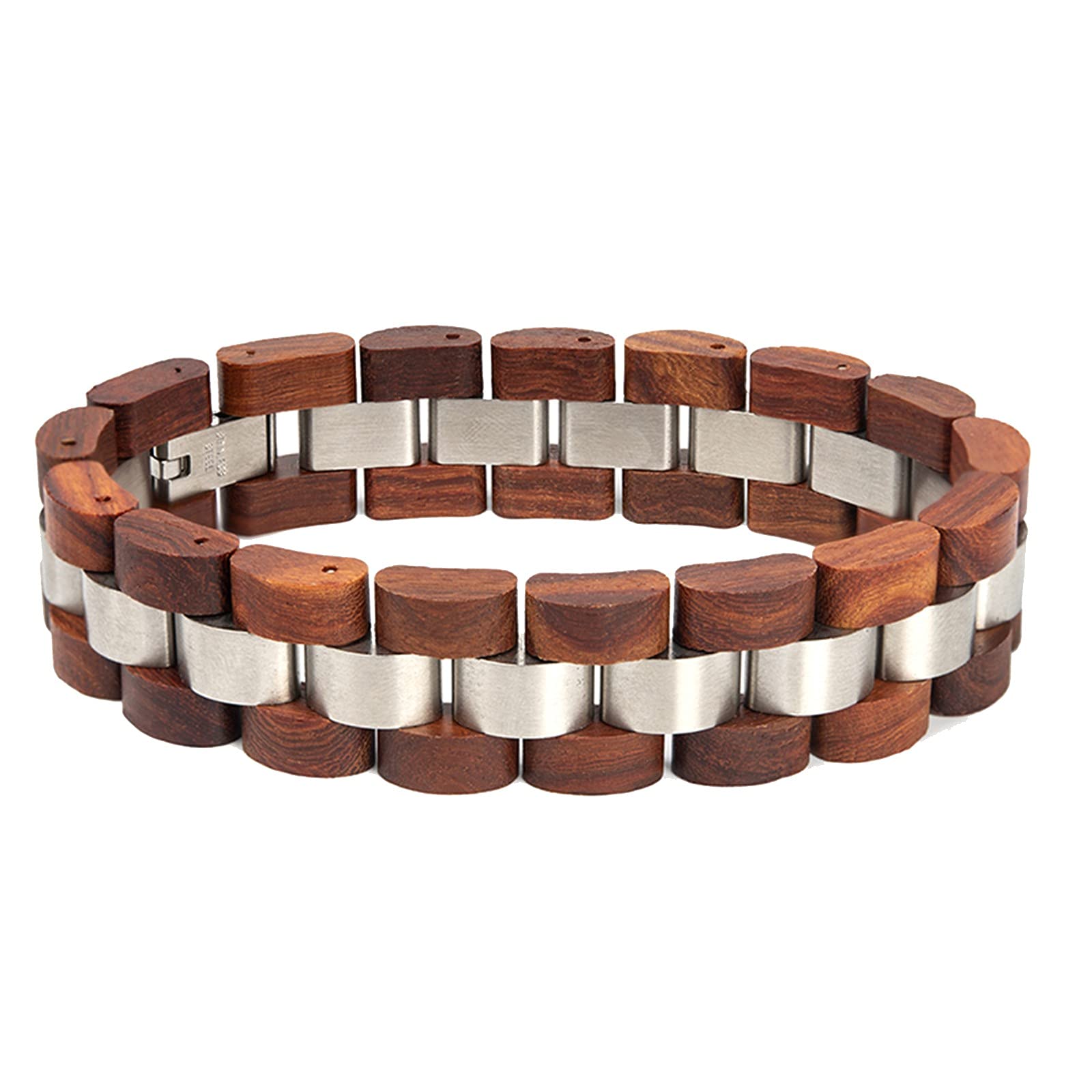 Handmade Wooden Bracelet for Men & Women - Natural Wood Bangle Jewelry Gift Set with Multicolor Christmas Ornaments - Perfect for Holiday Decor, Party Favors & Unique Fashion Accessories