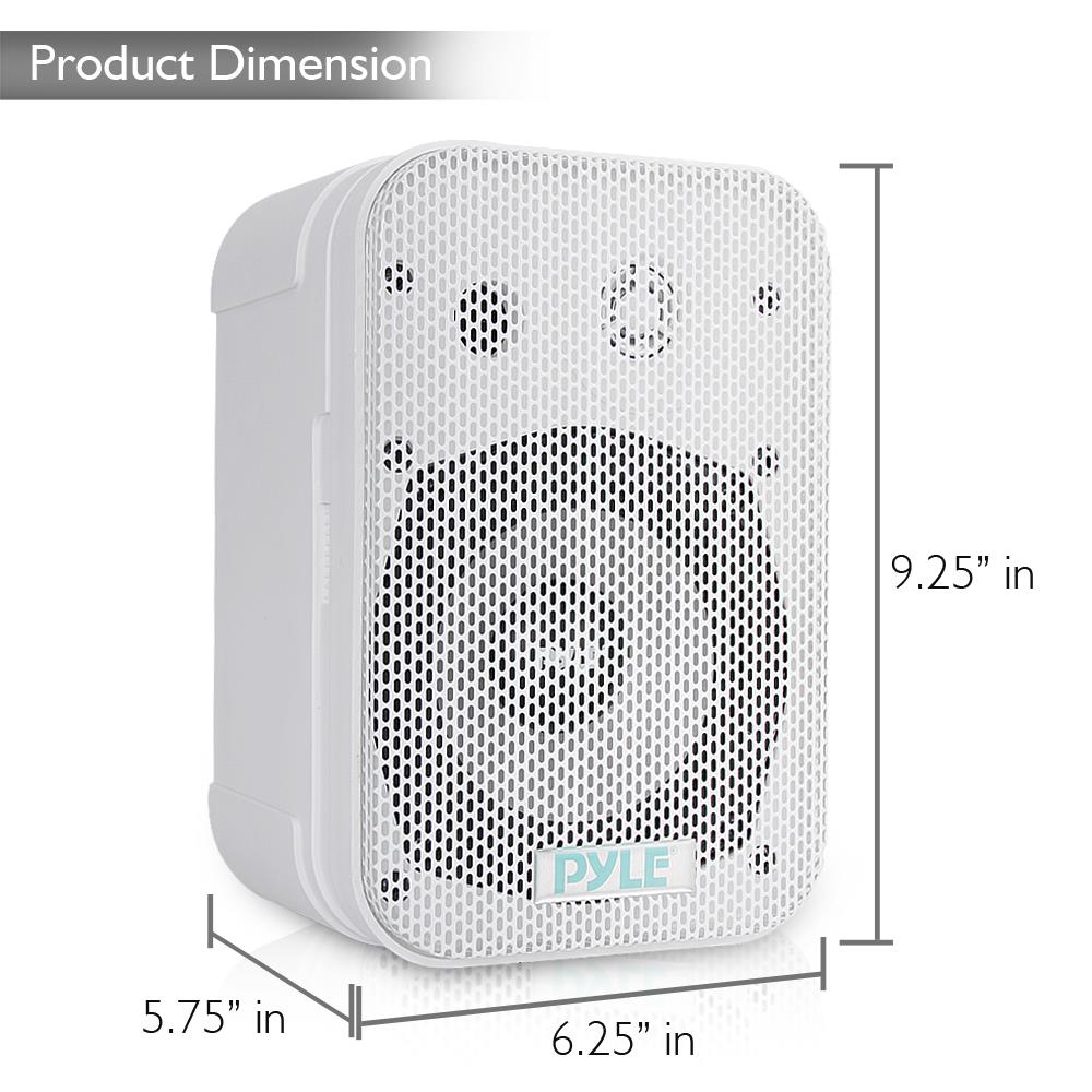 5.25 Inch Indoor Outdoor Wall Mount Speakers - High-Quality Weatherproof Stereo Sound for Home Theater, Patio, and Backyard Entertainment