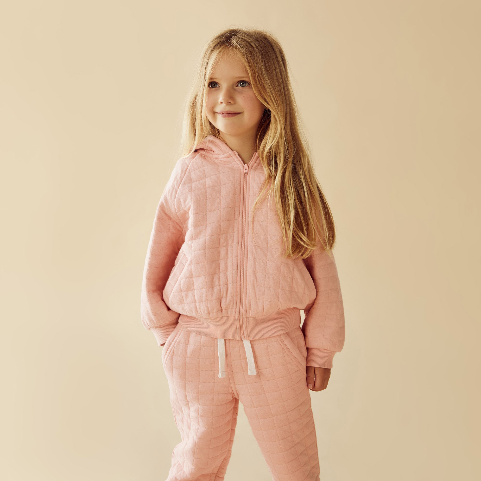 Stylish Pink Organic Quilted Jacket for Women - Eco-Friendly Fashion Outerwear - Perfect for Spring, Fall & Casual Outings