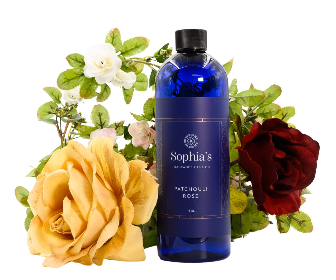 Premium Patchouli Rose Fragrance Lamp Oil Refills - 16 fl oz USA-Made Catalytic Scented Oil for Effusion & Redolere Lamps - Romantic Ambiance, Spa Relaxation, Home Aromatherapy