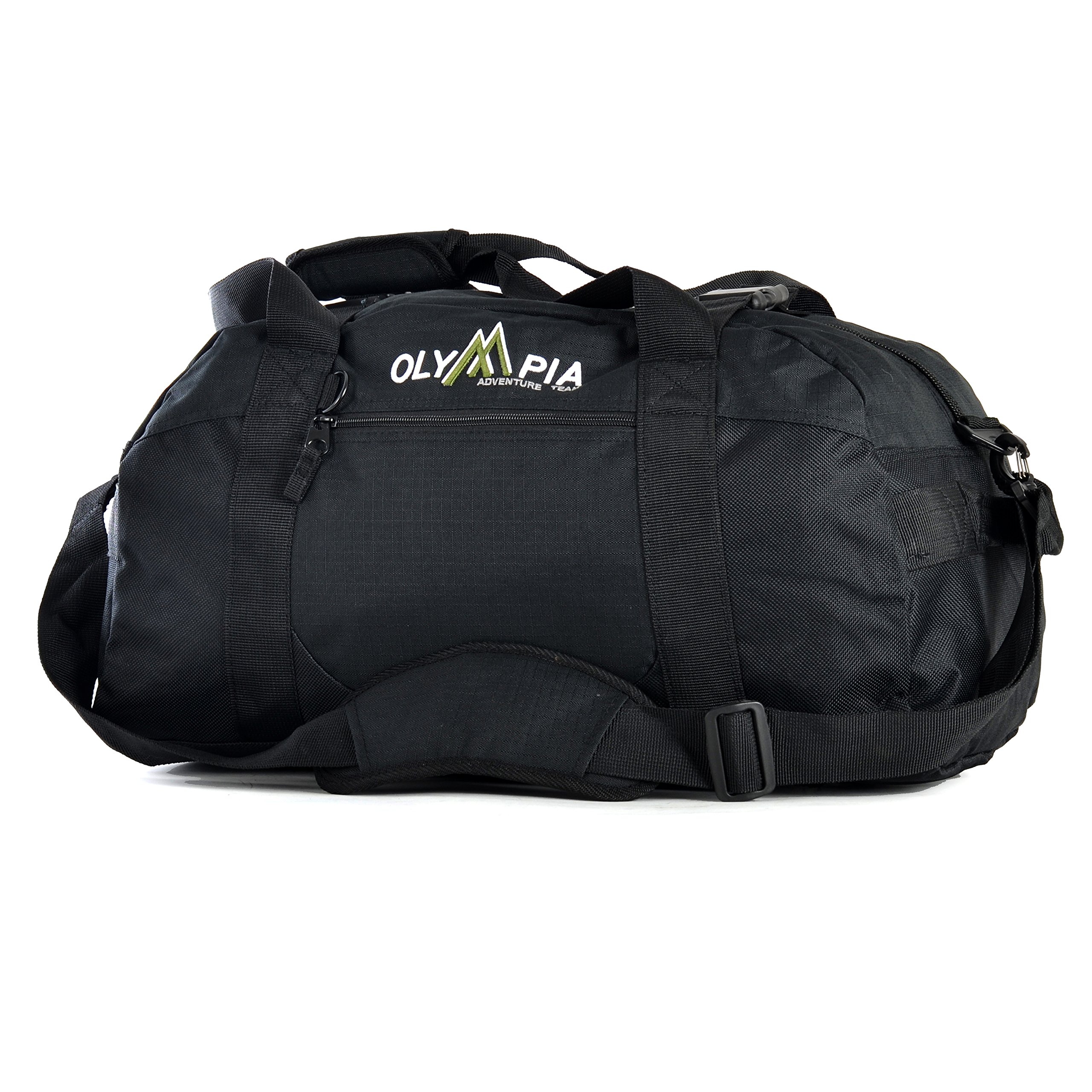 Olympia U.S.A. 21 Inch Large Sports Duffel Bag - Waterproof Gym Bag for Men & Women - Perfect for Travel, Workout, Sports Equipment Storage (Black)