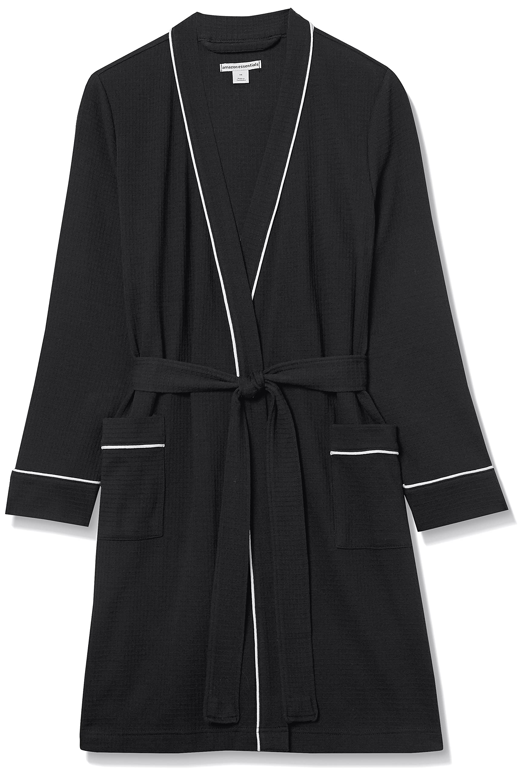 Amazon Essentials Women's Lightweight Waffle Mid-Length Robe - Plus Size Options | Soft & Comfortable Bathrobe for Spa, Lounge & Relaxation at Home