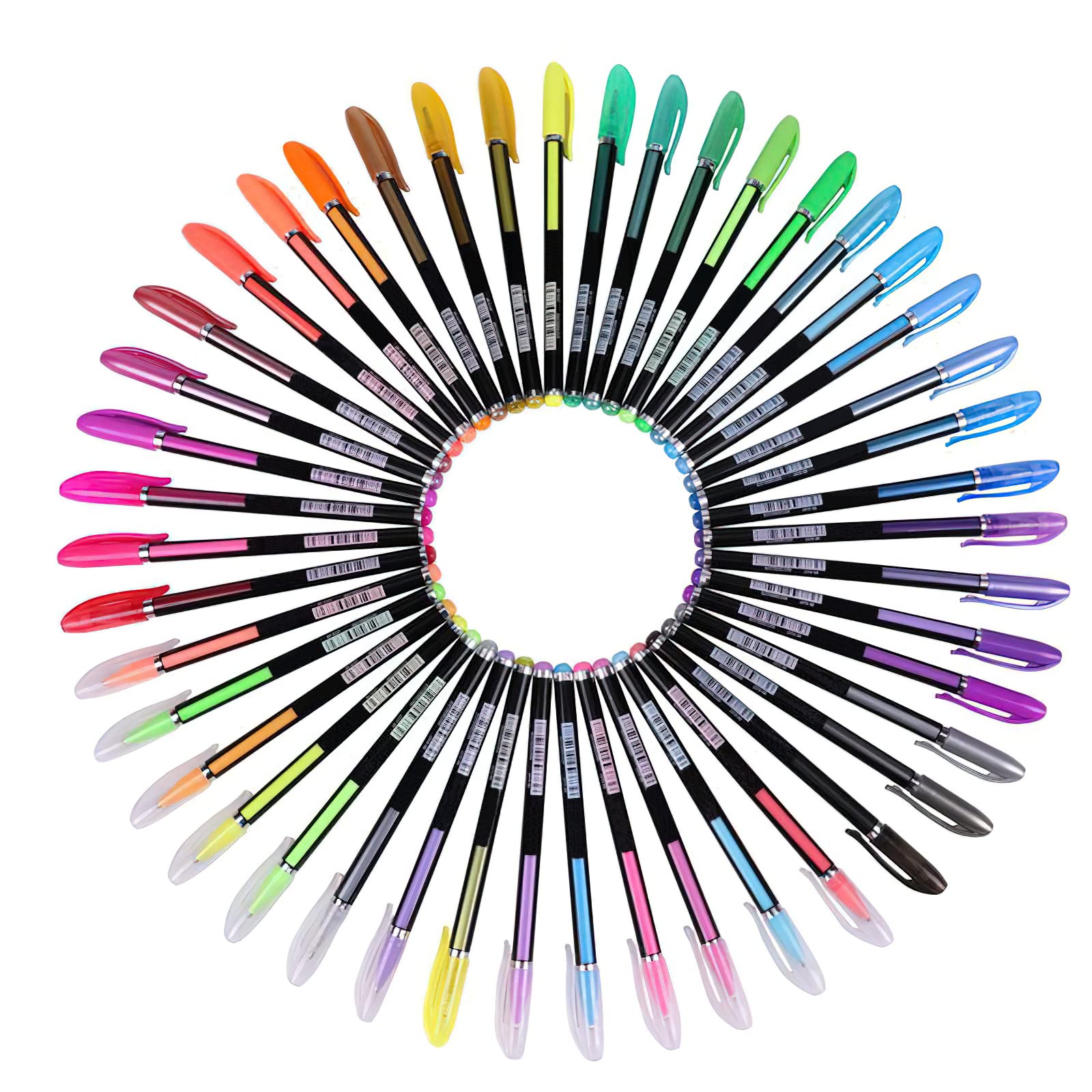 YYMIYU Glitter Gel Pens Set - 72 Vibrant Neon Colors with Canvas Bag for Adult Coloring Books, Journaling, Crafting, Doodling & Drawing - Perfect for Art Projects, Scrapbooking & DIY Gift Making