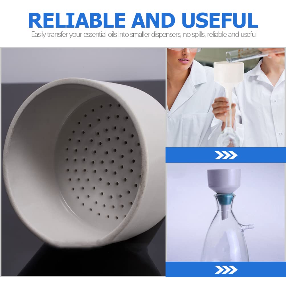 ULTECHNOVO Porcelain Buchner Funnel - 90mm Lab Filtration Funnel for Chemistry Experiments, Laboratory Use & Food Strainer - Perfect for Science Classrooms, Home Brewing & DIY Projects