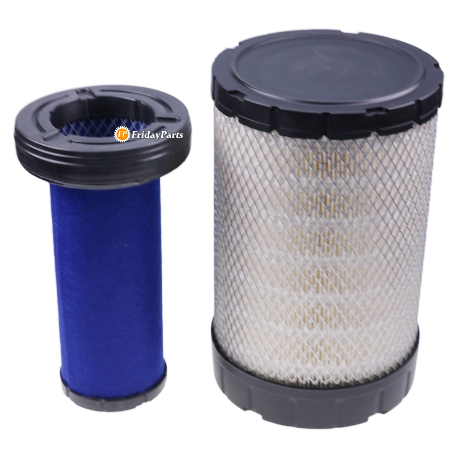 FridayParts Air Filter Kit AT338105 AT338603 - Compatible with John Deere Skid Steer Loaders 314G 315 317G 320G 324G 325G - Heavy Duty Replacement Air Filter for Construction & Agricultural Equipment Maintenance