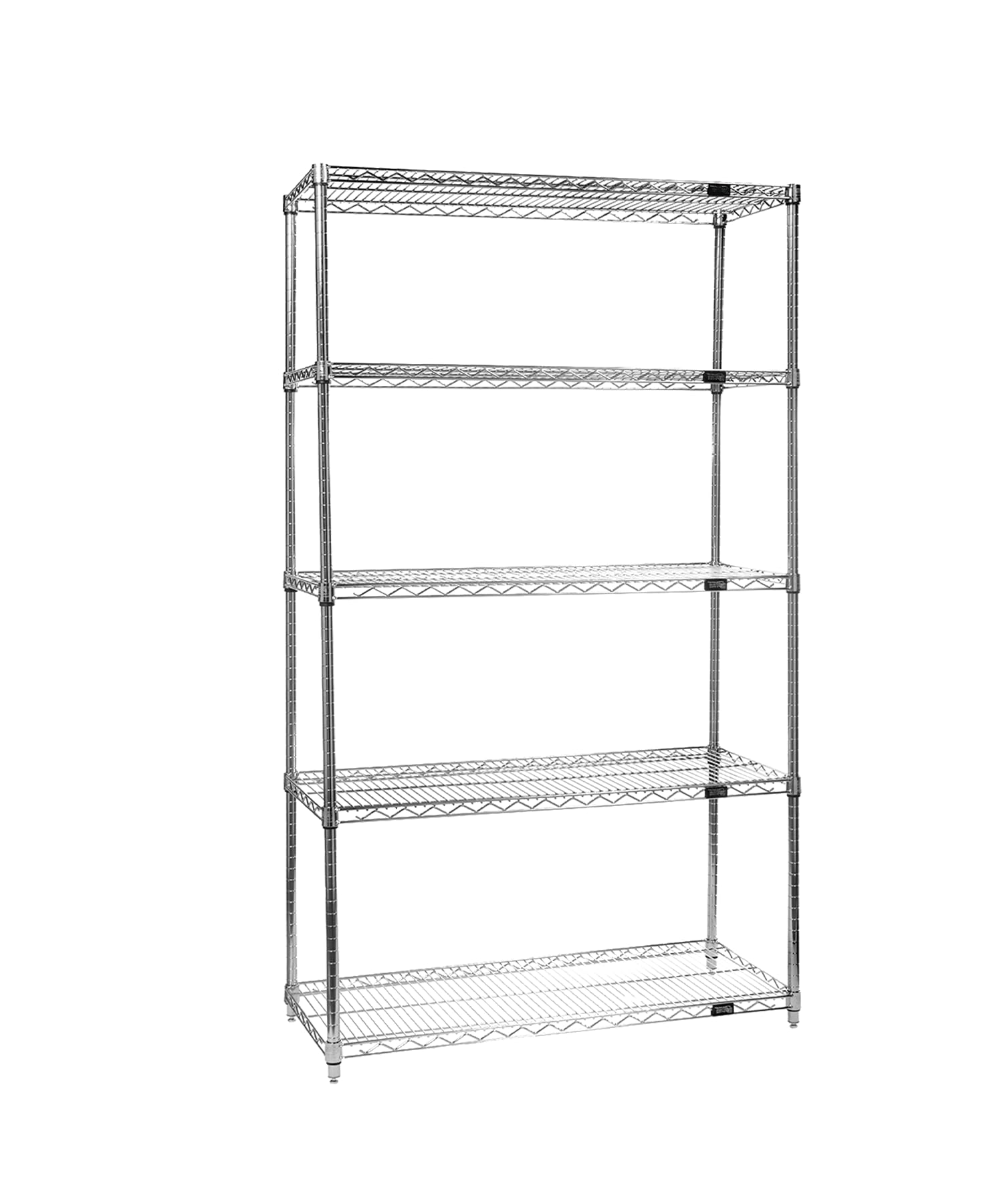 Quantum Storage Systems WR86-1860C-5 Chrome Wire Shelving Starter Kit - 5-Tier Metal Shelves 86