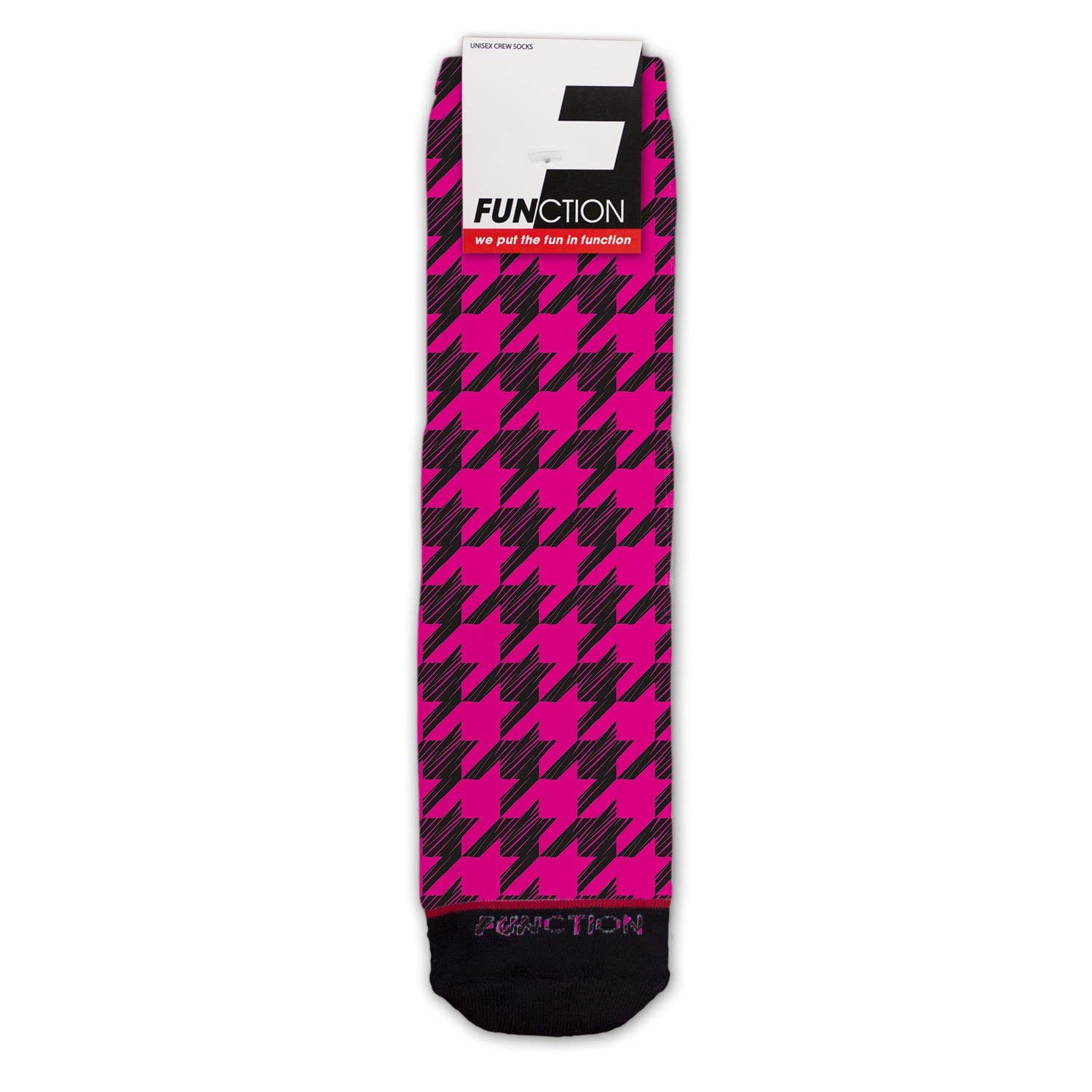 Pink Houndstooth Pattern Fashion Socks for Women - Stylish & Comfortable Crew Socks for Casual Wear, Office, and Daily Outfits