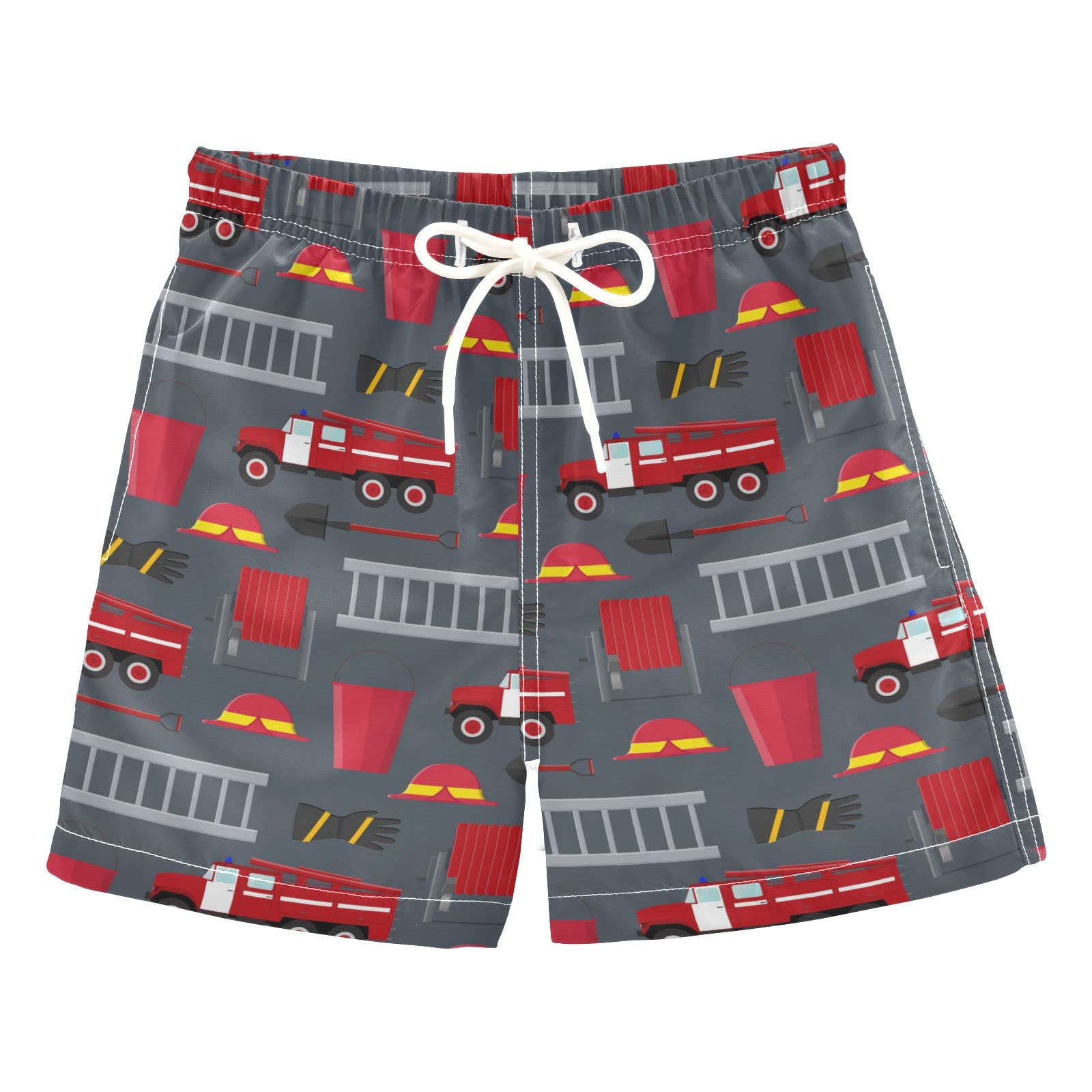 Cute Crab Print Boys Swim Trunks - Toddler Swim Board Shorts for Kids | Quick Dry Beach Swimwear & Bathing Suits for Boys | Perfect for Pool, Beach & Summer Water Play