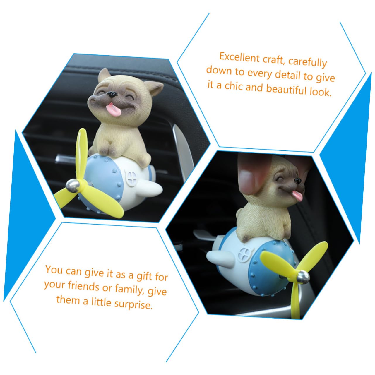 FUNOMOCYA Car Air Freshener Clip - Exquisite Handcrafted Auto Decorations for Fresh & Stylish Ride | Perfect for Cars, Trucks & SUVs