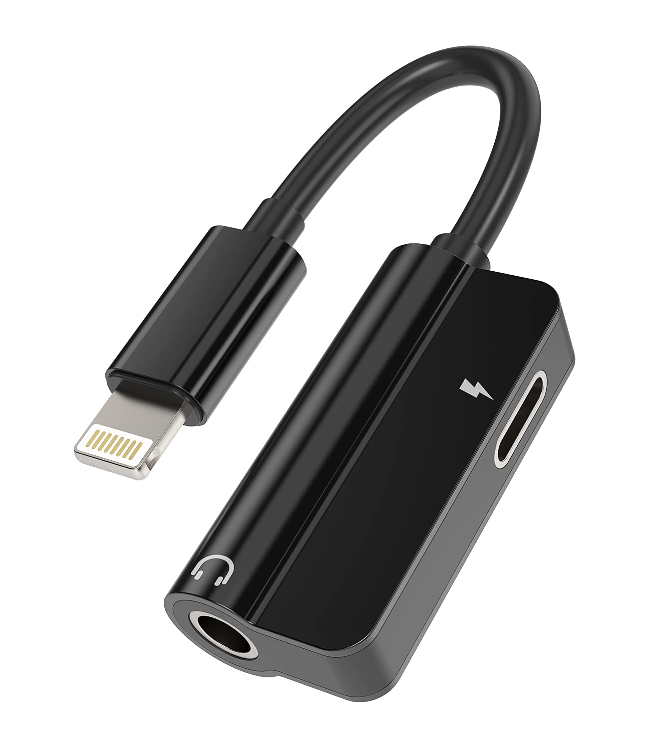 MFI Certified Lightning to 3.5mm Headphone Adapter - 2-in-1 Audio Jack & Charger Dongle for iPhone 11/12/iPad - Earphone Splitter & Power Charging Connector | Perfect for Music, Gaming & Hands-Free Calling