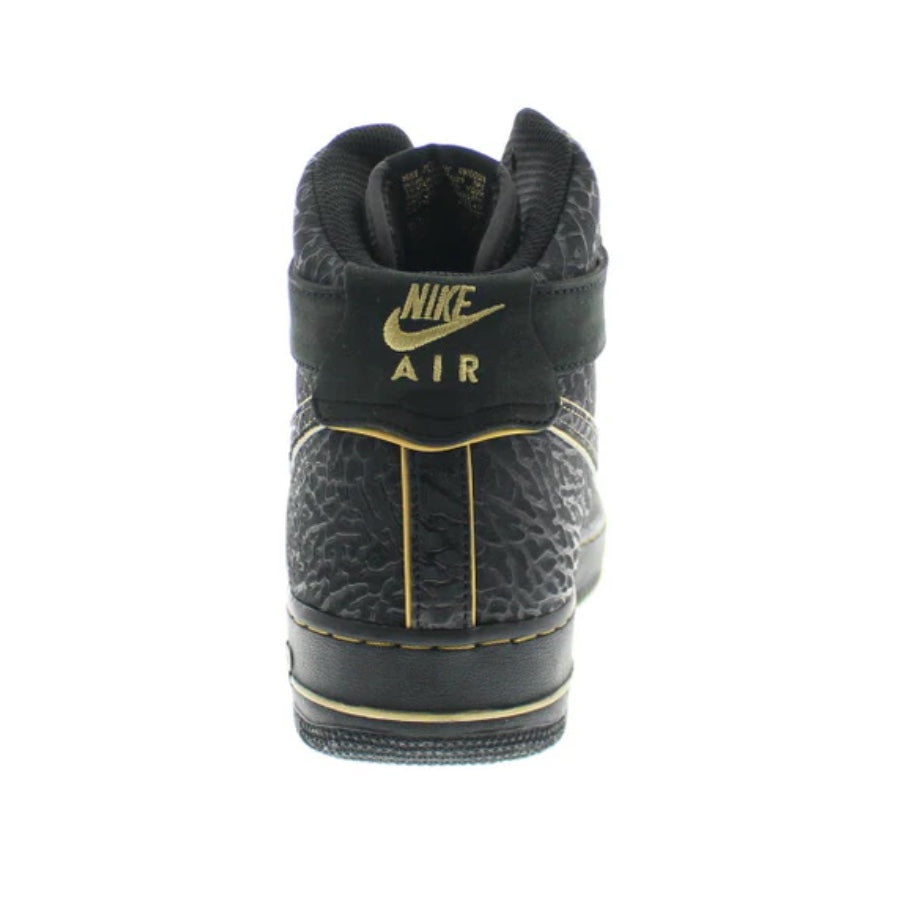 Nike Air Force 1 High Nitro Microphone Sneakers - Black & Metallic Gold Basketball Shoes for Men - Perfect for Streetwear, Hip Hop Fashion & Urban Lifestyle