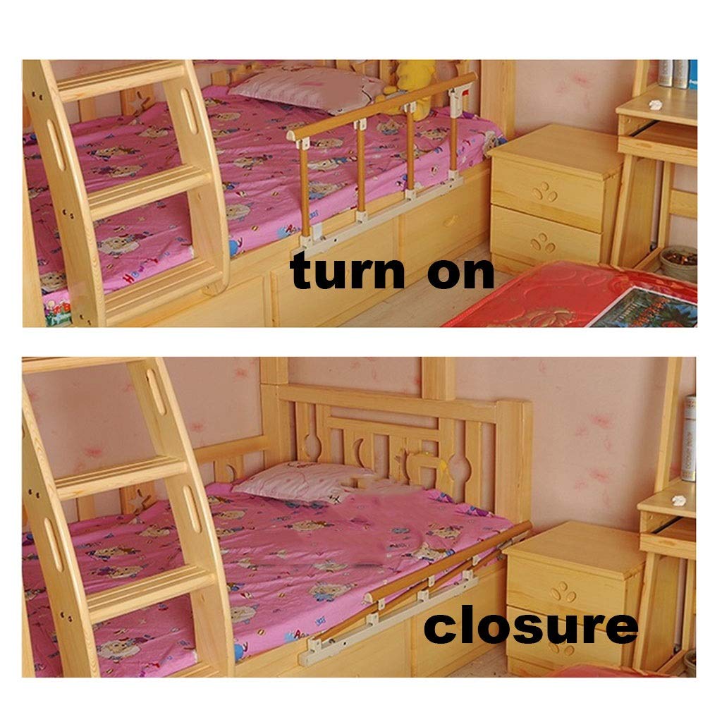 Aluminum Alloy Bed Rail Guard for Elderly & Kids - Foldable Safety Bedside Handrail for Wooden Beds, Assist Bar Handle for Seniors & Child Bed Bumper | Perfect for Home Care, Hospital Use & Preventing Falls