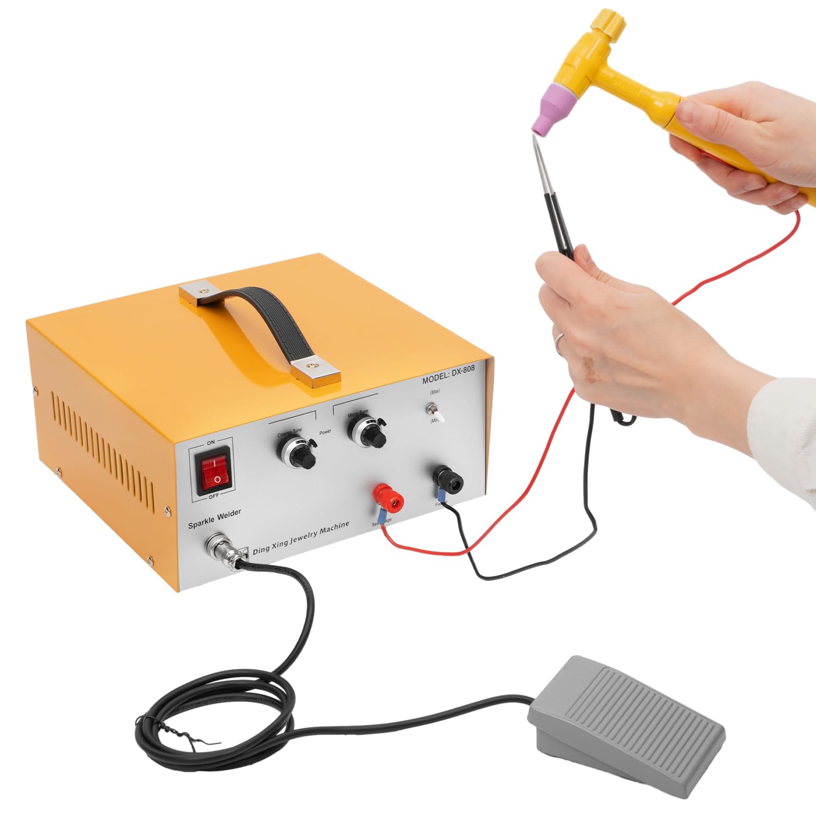 80A 110V Jewelry Spot Welder Machine for Gold & Silver - Pulse Sparkle Welding Tool, Electric Soldering for DIY Jewelry Making & Repair - Perfect for Rings, Chains & Small Metal Crafts