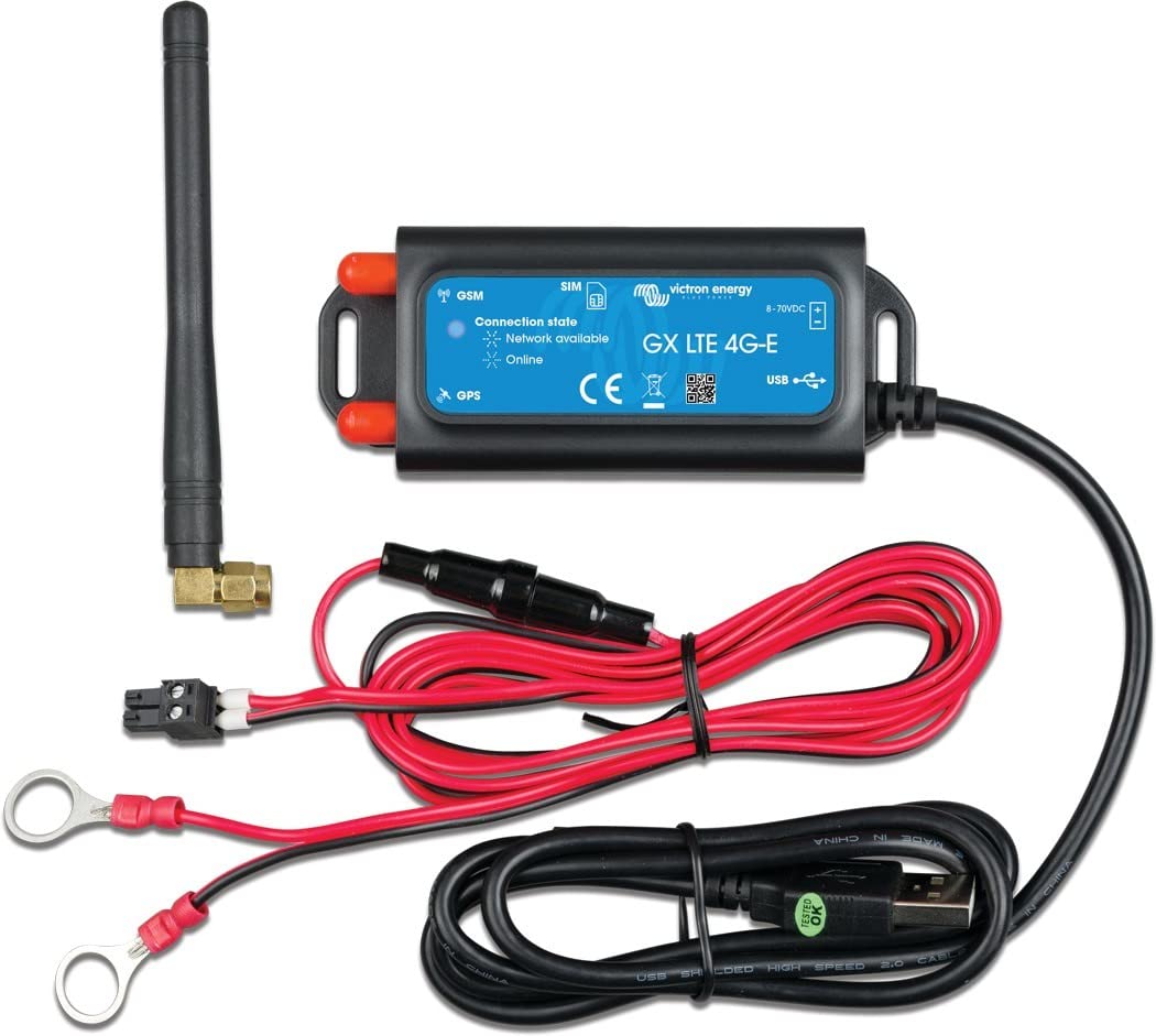 Victron Energy GX LTE 4G-A Cellular Modem for Remote Monitoring | VRM Online Portal Access | Marine, RV & Off-Grid Solar Systems