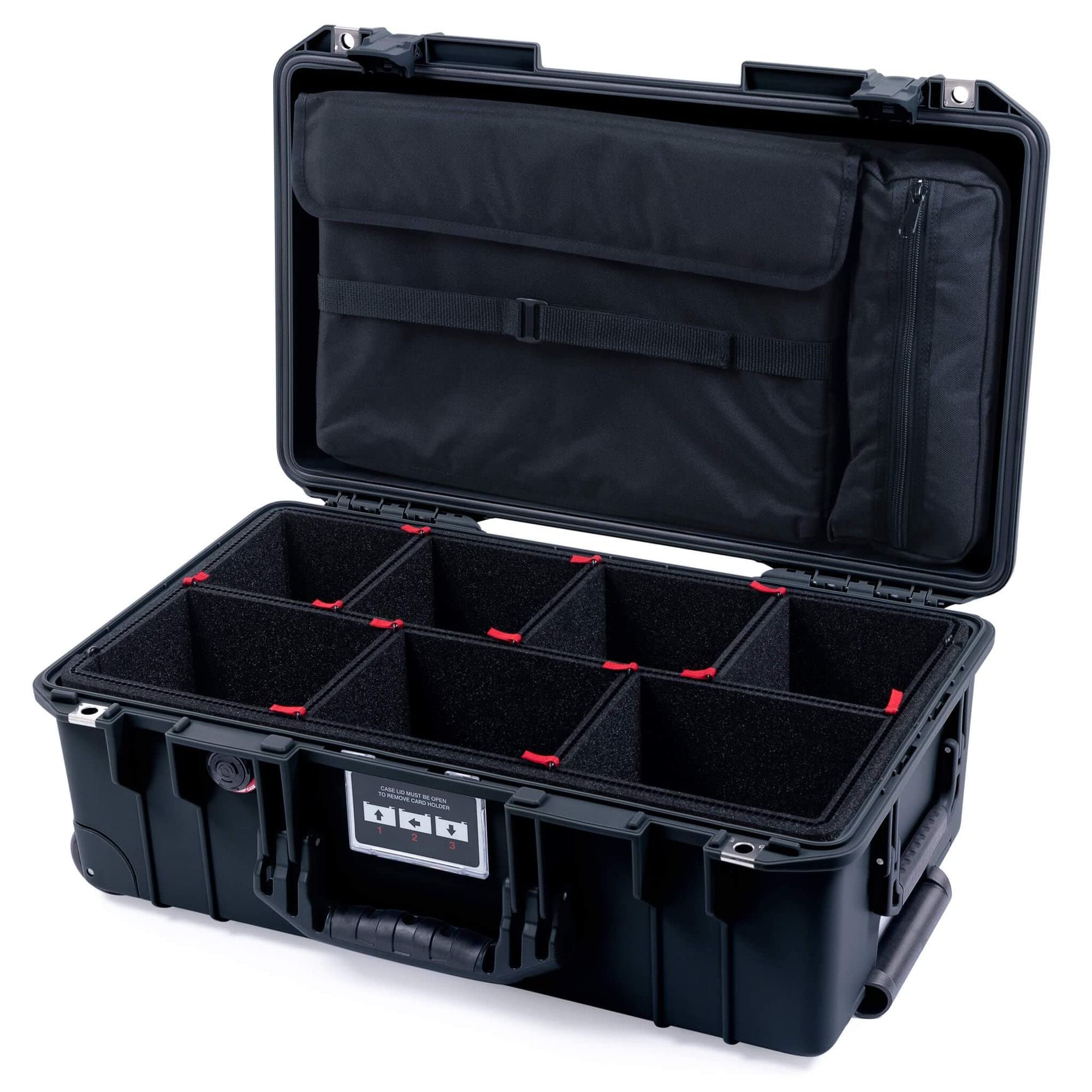 Pelican 1535 Air Case with TrekPak Dividers & Laptop Pouch - Waterproof Hard Carry-On Case for Travel, Photography & Electronics (Black) - Perfect for Air Travel, Outdoor Adventures & Equipment Protection