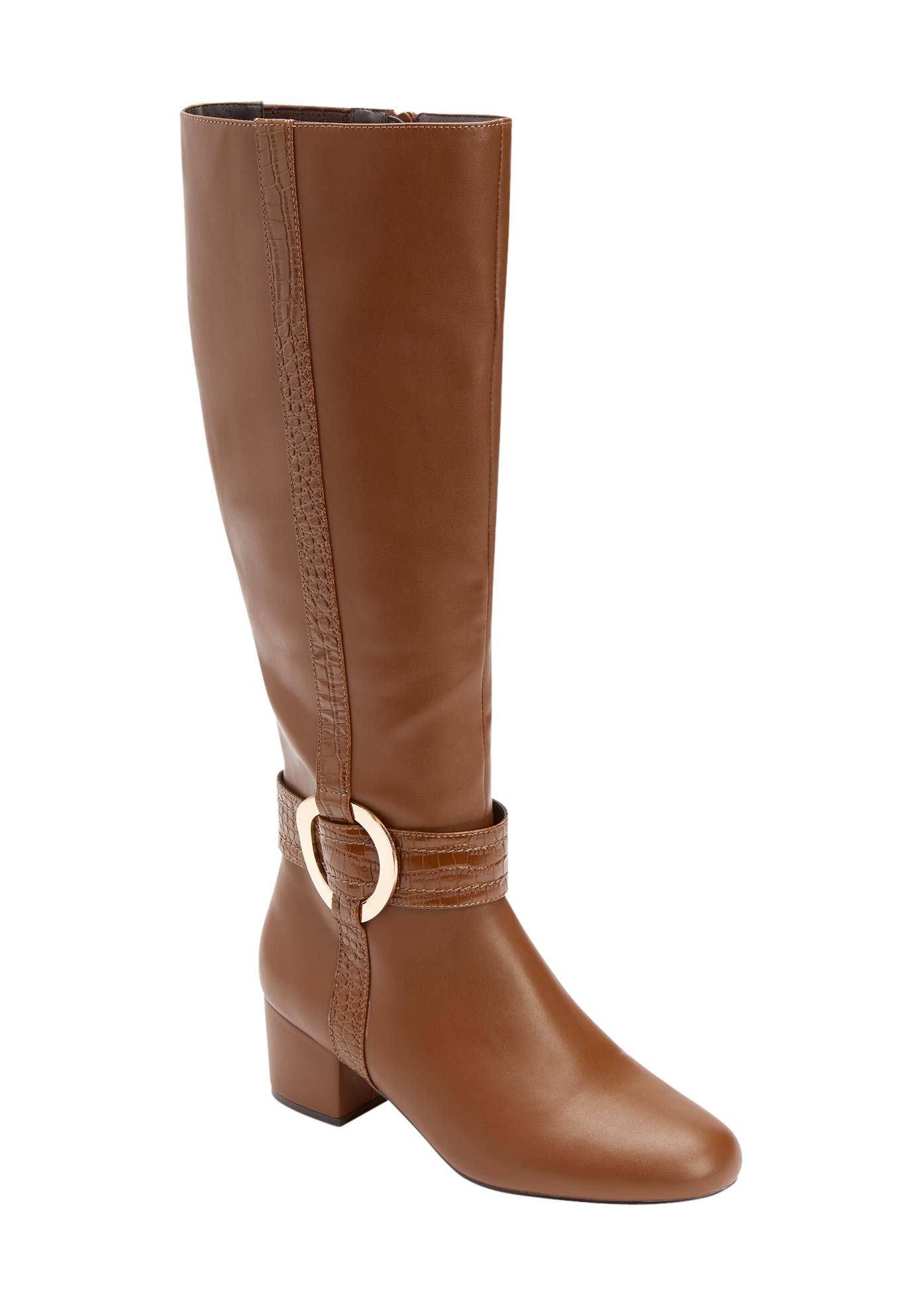 Comfortview Women's Wide Width The Vale Wide Calf Boots - Stylish & Comfortable Winter Boots for Wide Feet | Perfect for Cold Weather, Snow, Work & Casual Outfits