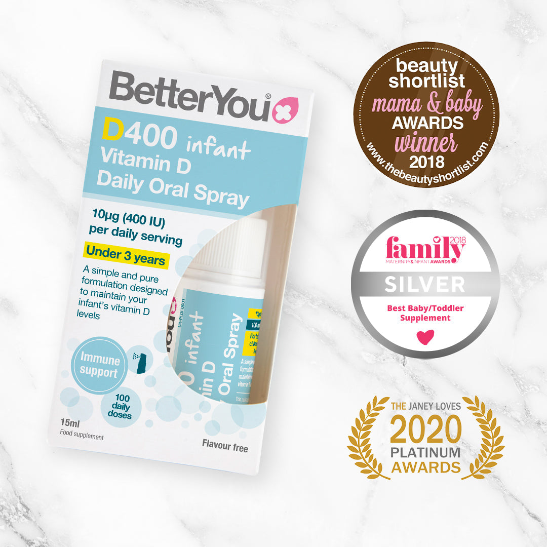 BetterYou DLux Infant Vitamin D3 Oral Spray for Babies & Toddlers (6 Months to 5 Years) - 15ml Liquid Supplement for Strong Bones & Immune Support - Easy-to-Use Daily Vitamin D Spray for Healthy Growth