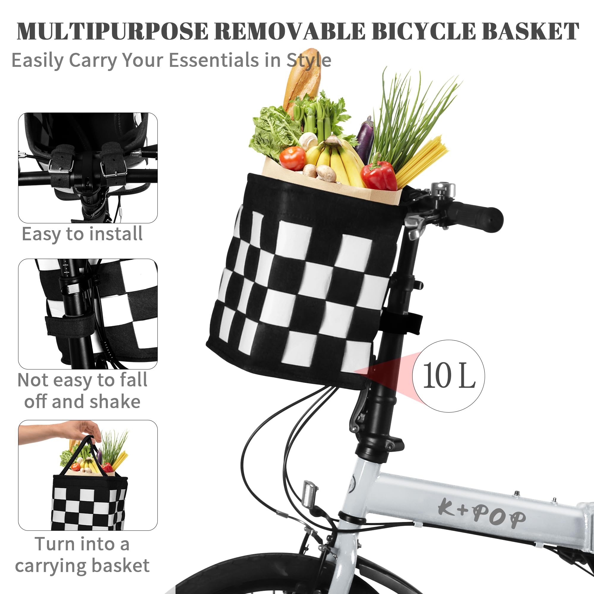 Foldable Bike for Adults - 20 Inch Commuter Bicycle with Detachable Basket, 7-Speed Gears, Lightweight & Portable Folding Bike for City Riding, Travel & Outdoor Adventures | Perfect for Urban Commuting, Weekend Getaways & Camping Trips