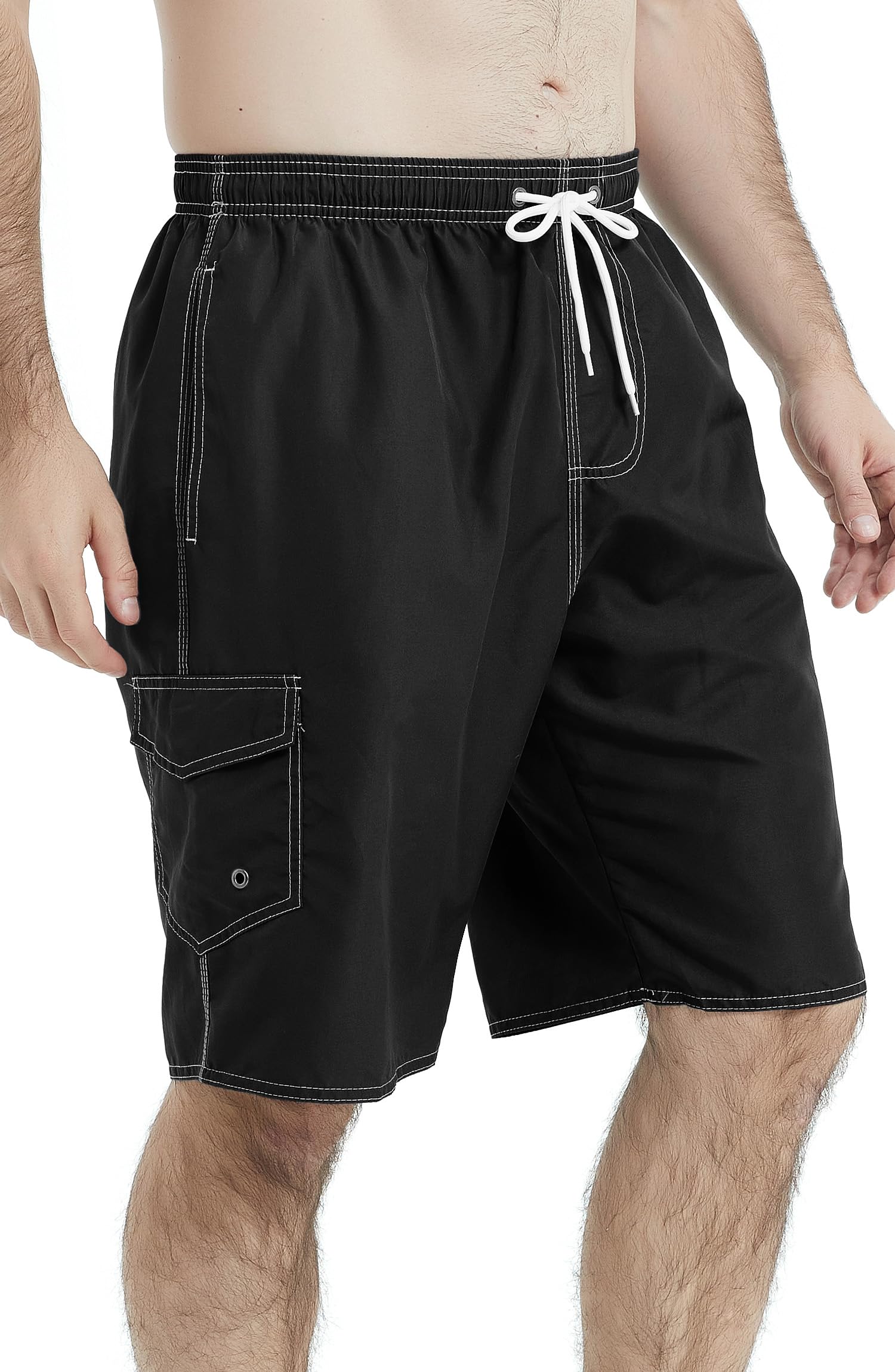 **Landisun Men's Quick Dry Swim Trunks with Mesh Lining - Comfortable Board Shorts for Swimming, Beach & Pool - Perfect for Surfing, Vacation & Summer Activities**