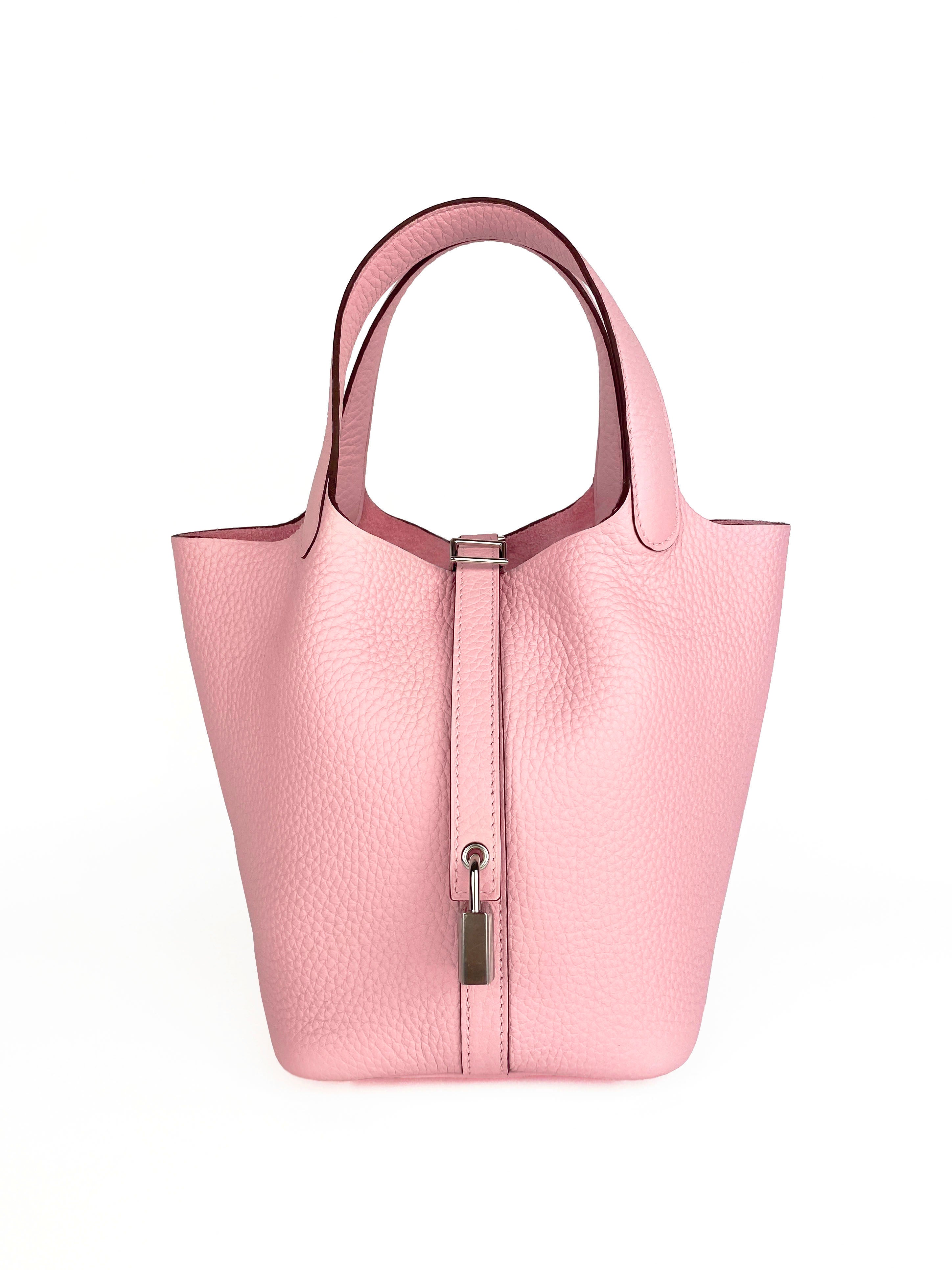Authentic Hermes Rose Sakura Picotin Lock 18 Bag - Luxury Handbag for Women | Perfect for Everyday Use, Date Night & Special Occasions