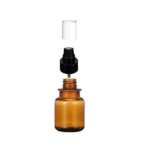 2PCS 80ML/2.7OZ Amber Plastic Empty Pump Bottles - Refillable Cosmetic Containers for Makeup Remover Oil, Facial Care, Emulsion & Body Wash | Travel-Friendly, Reusable Storage for Skincare Samples & Beauty Essentials