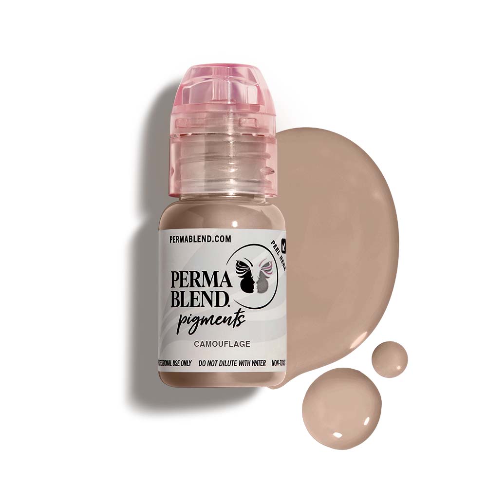 Perma Blend Camouflage Pigment - Professional Tattoo Ink for Realistic Camouflage Tattoos | Perfect for Covering Scars, Stretch Marks & Skin Imperfections | Ideal for Tattoo Artists & Permanent Makeup